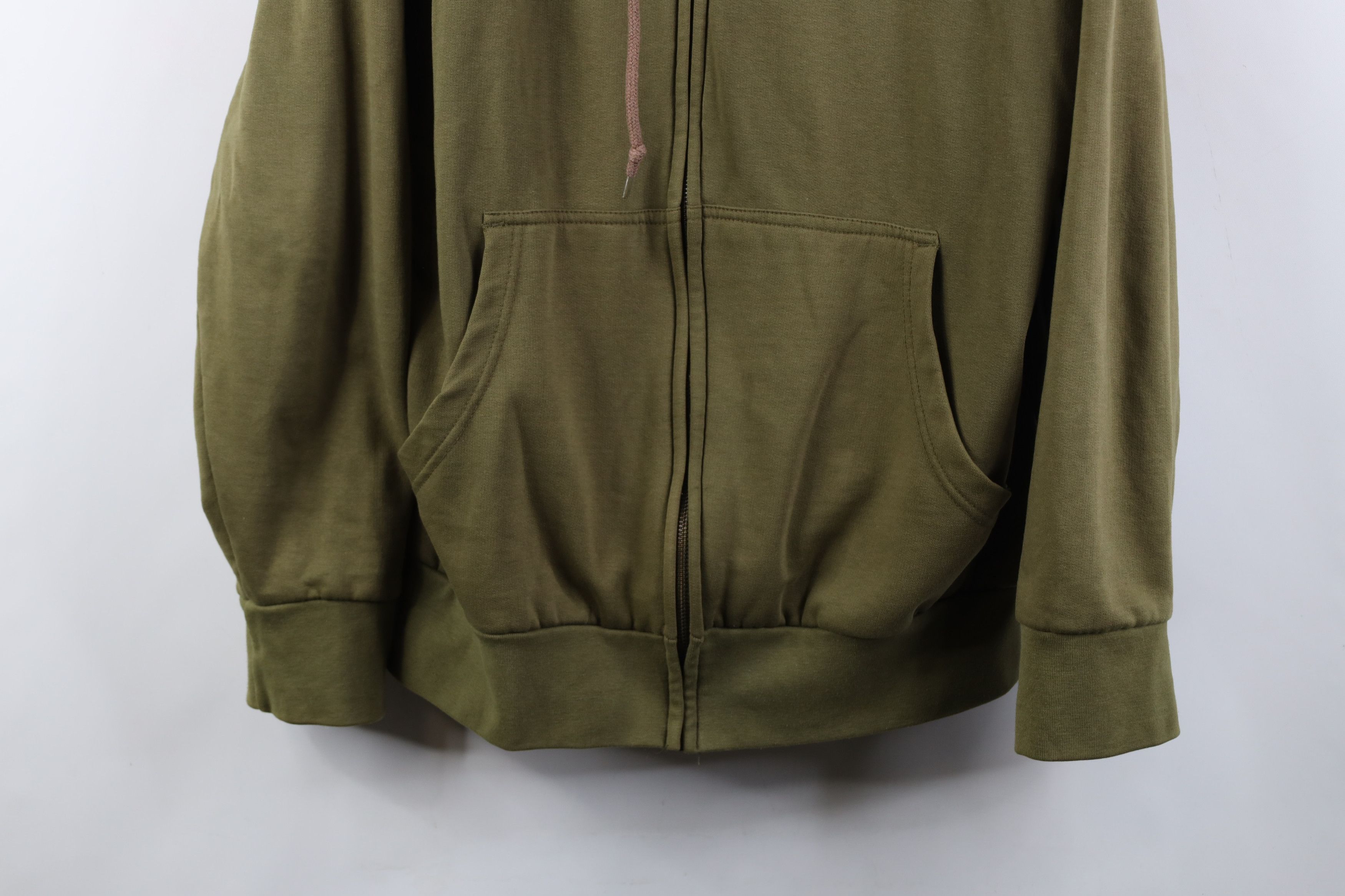 Vintage Vintage 90s Y2K Streetwear Waffle Knit Lined Full Zip Hoodie Size US XL / EU 56 / 4 - 3 Thumbnail