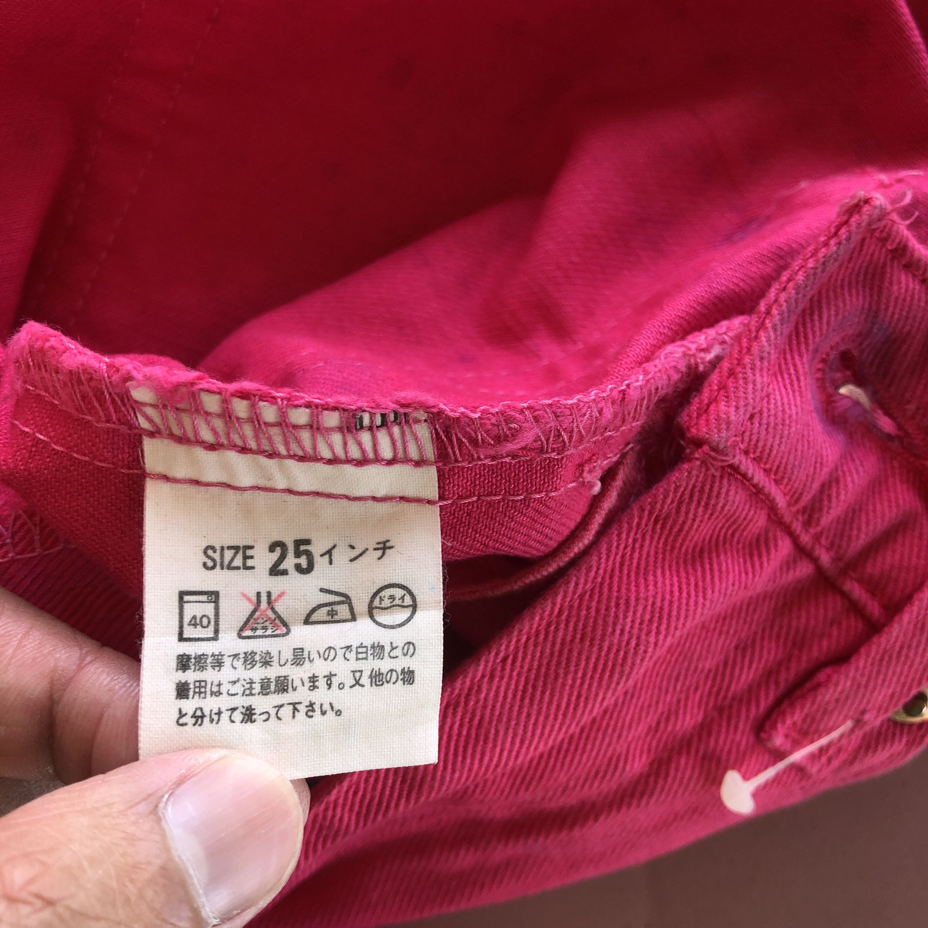 Levi's Vintage Lev's 554 Jeans Levis Pink Denim Pants Size 26" / US 2 / IT 38 - 6 Thumbnail