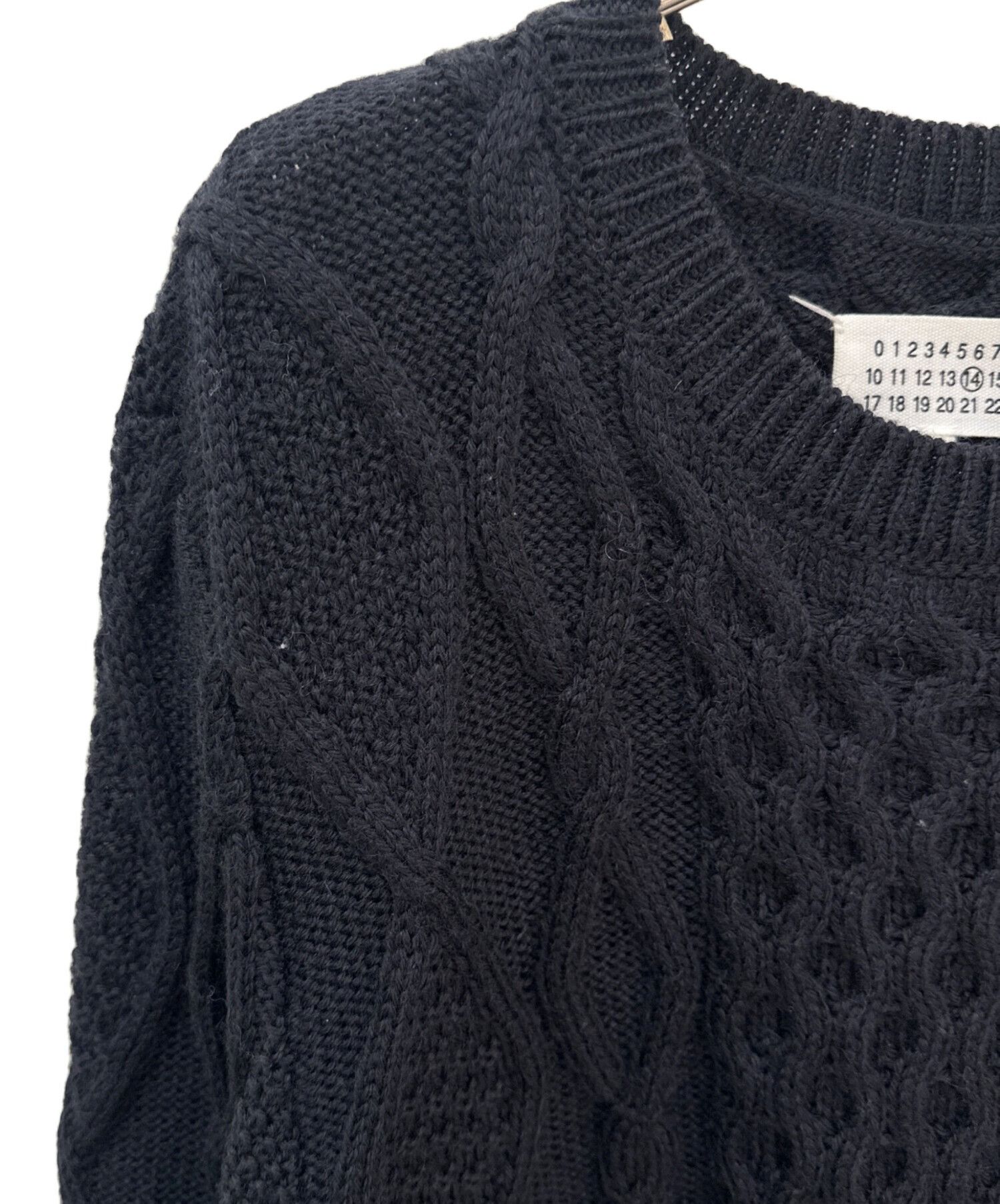 Maison Margiela Maison Margiela Irish Fisherman Low Gauge Cable Knit Navy M Size US M / EU 48-50 / 2 - 4 Thumbnail