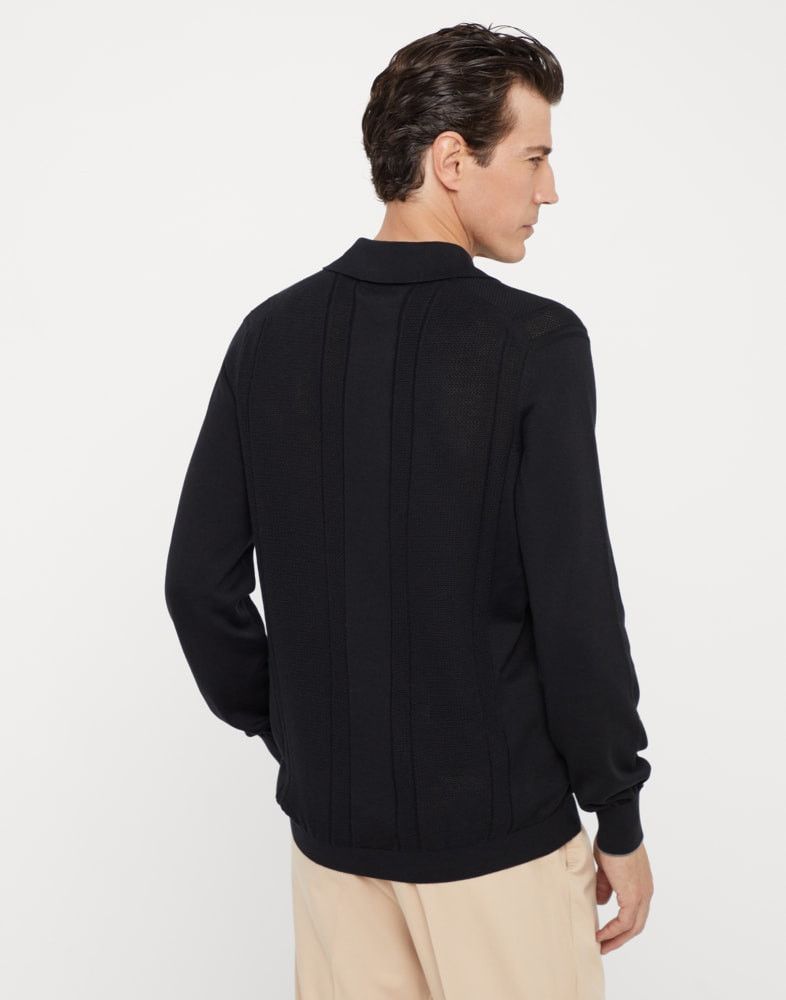Brunello Cucinelli o1w1db10825 Polo Sweater in Black Size US S / EU 44-46 / 1 - 4 Thumbnail