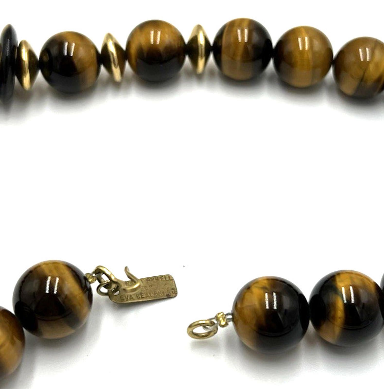 Other DONALD PYWELL For Eva Beauchard Tiger Eye Gold Tone Necklace Size ONE SIZE - 5 Thumbnail
