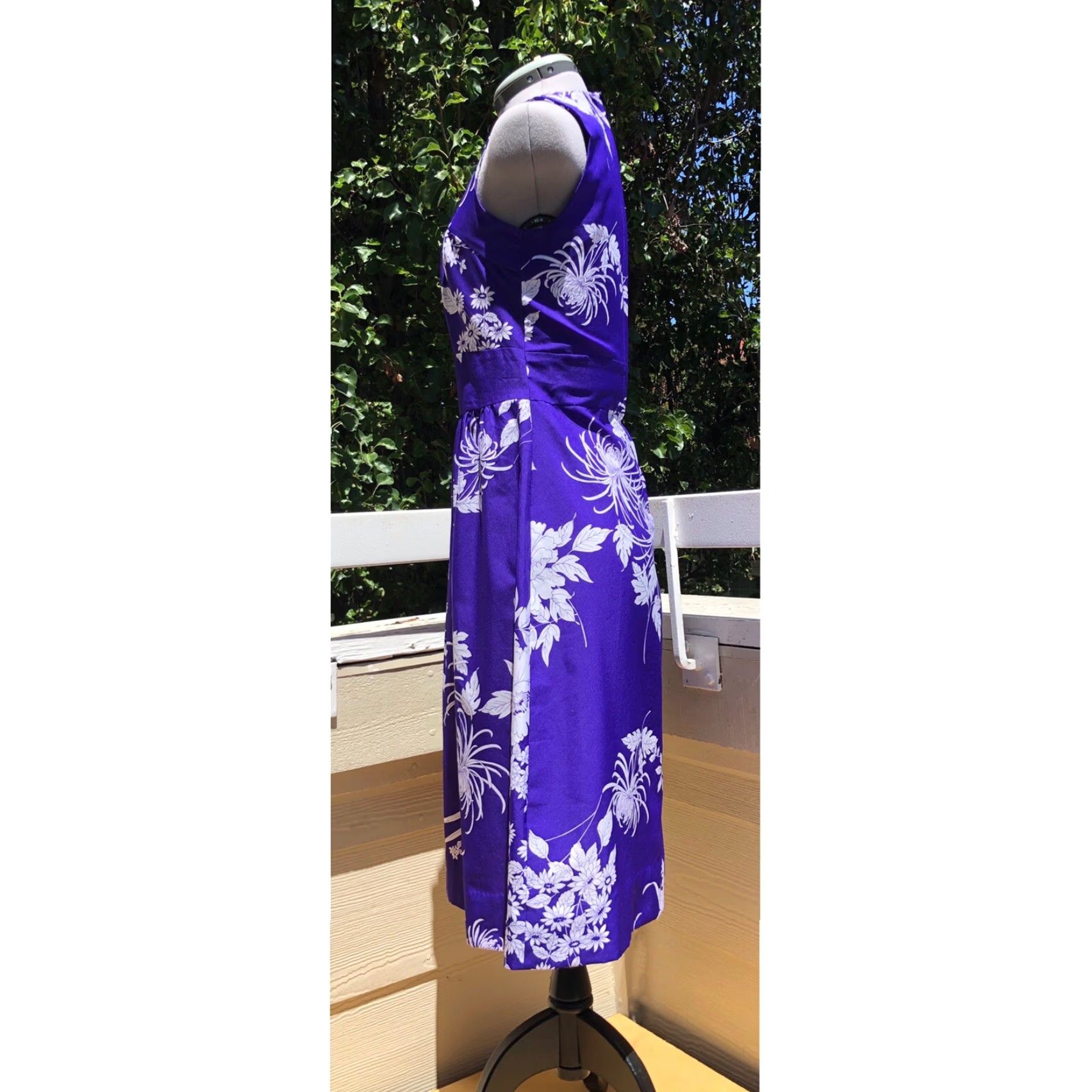 Vintage VINTAGE Paradise Hawaii Purple Floral Dress Casual Sleeveless 60s A-Line Women’s Size S Size S / US 4 / IT 40 - 2 Thumbnail