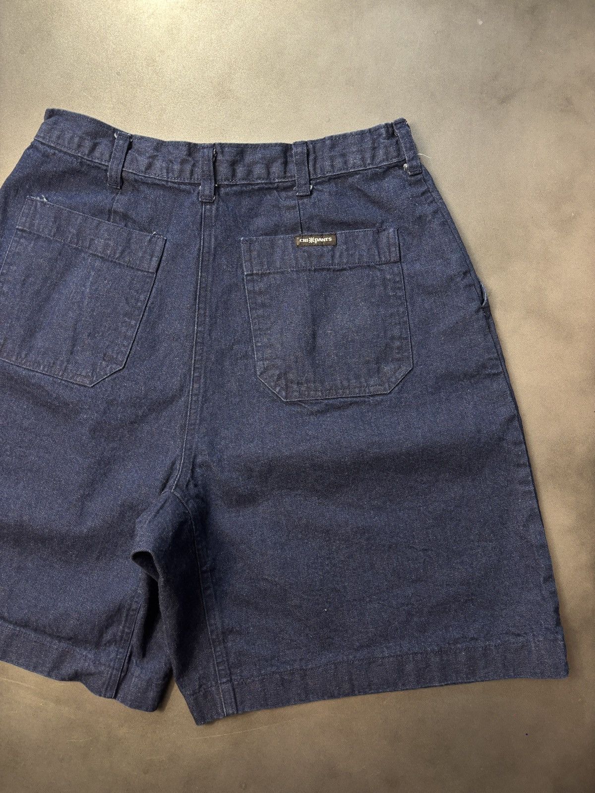 Vintage 1990s Vintage Pleated Jean Shorts Dark Denim Jorts USA Made Size US 29 - 9 Thumbnail