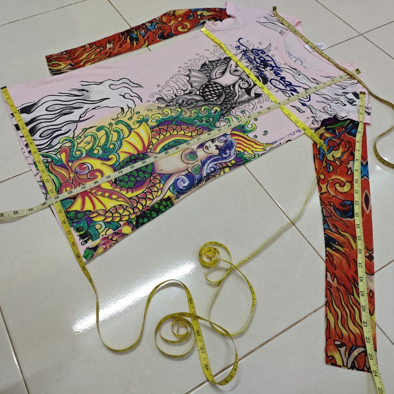Ed Hardy ED HARDY X CHRISTIAN AUDIGIER Mermaid Crystals Tattoo Tee Size M / US 6-8 / IT 42-44 - 15 Thumbnail