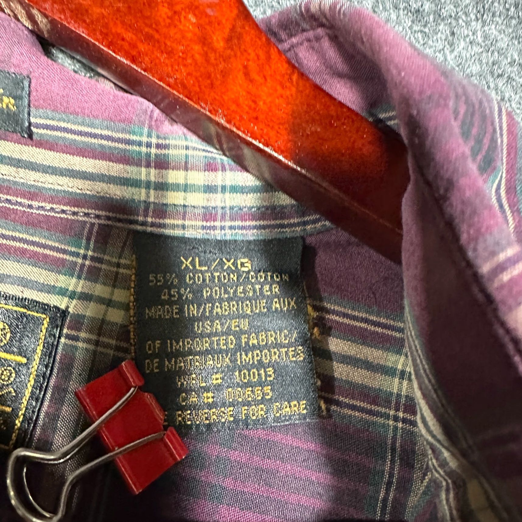 Eddie Bauer Eddie Bauer Shirt Mens XL Marin Poplin Button Down Purple Plaid Cotton Pocket Size US XL / EU 56 / 4 - 6 Thumbnail