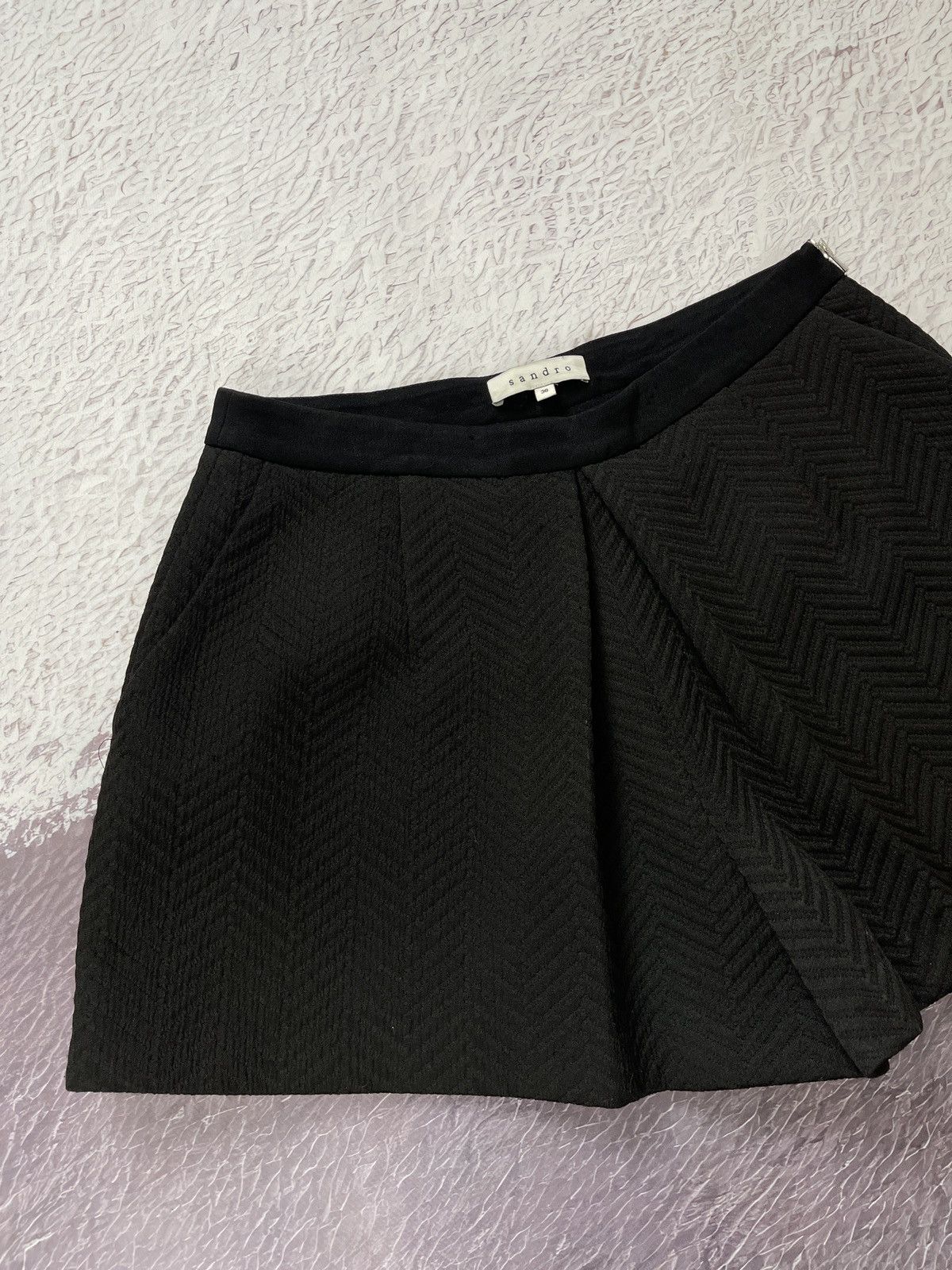 Sandro Sandro Paris black mini skirt size 36 Size 26" / US 2 / IT 38 - 4 Thumbnail