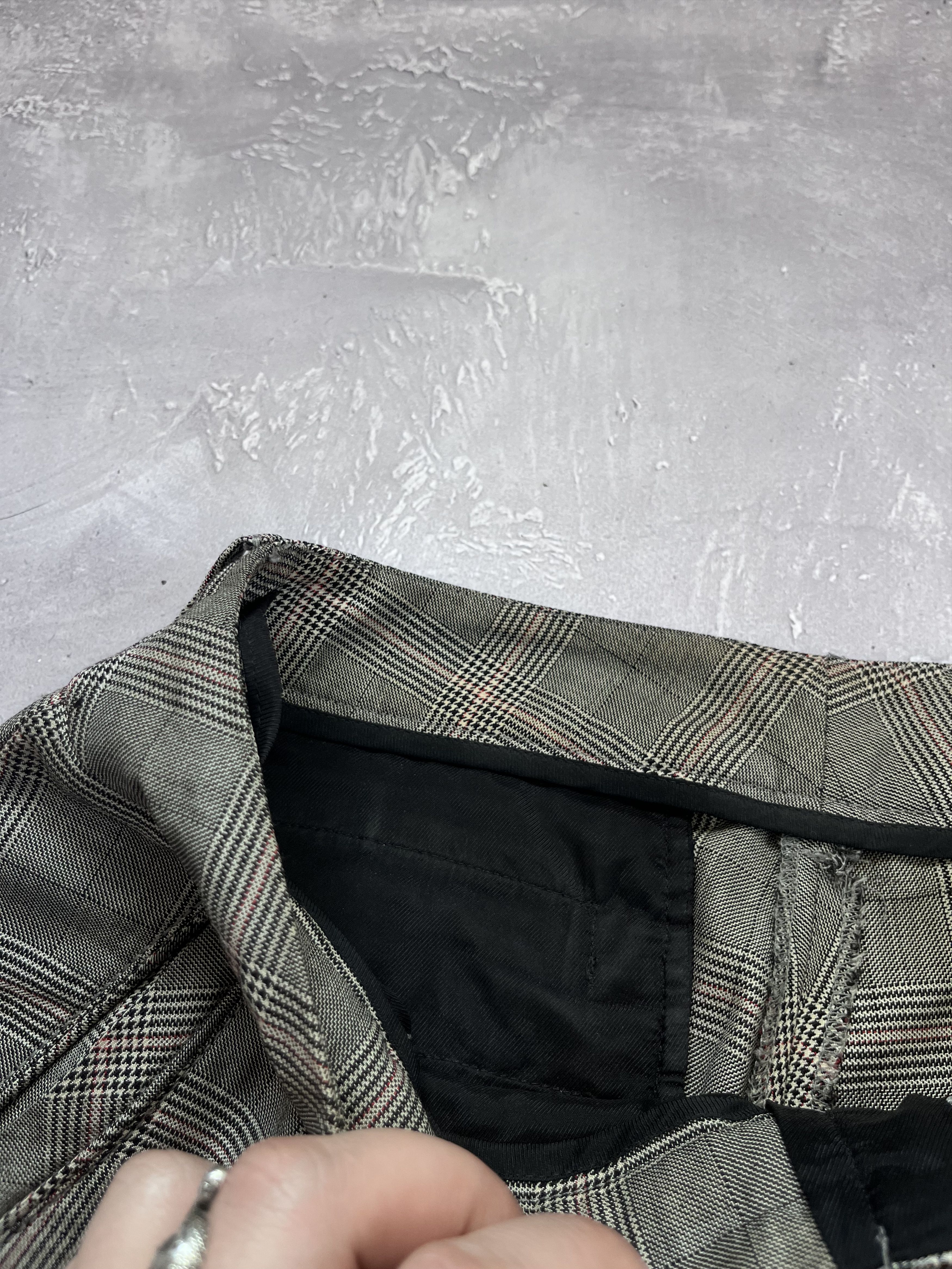 Gucci Gucci Tom Ford Era Silk/Wool Gray Check Trousers Pants Size 28" / US 6 / IT 42 - 11 Thumbnail