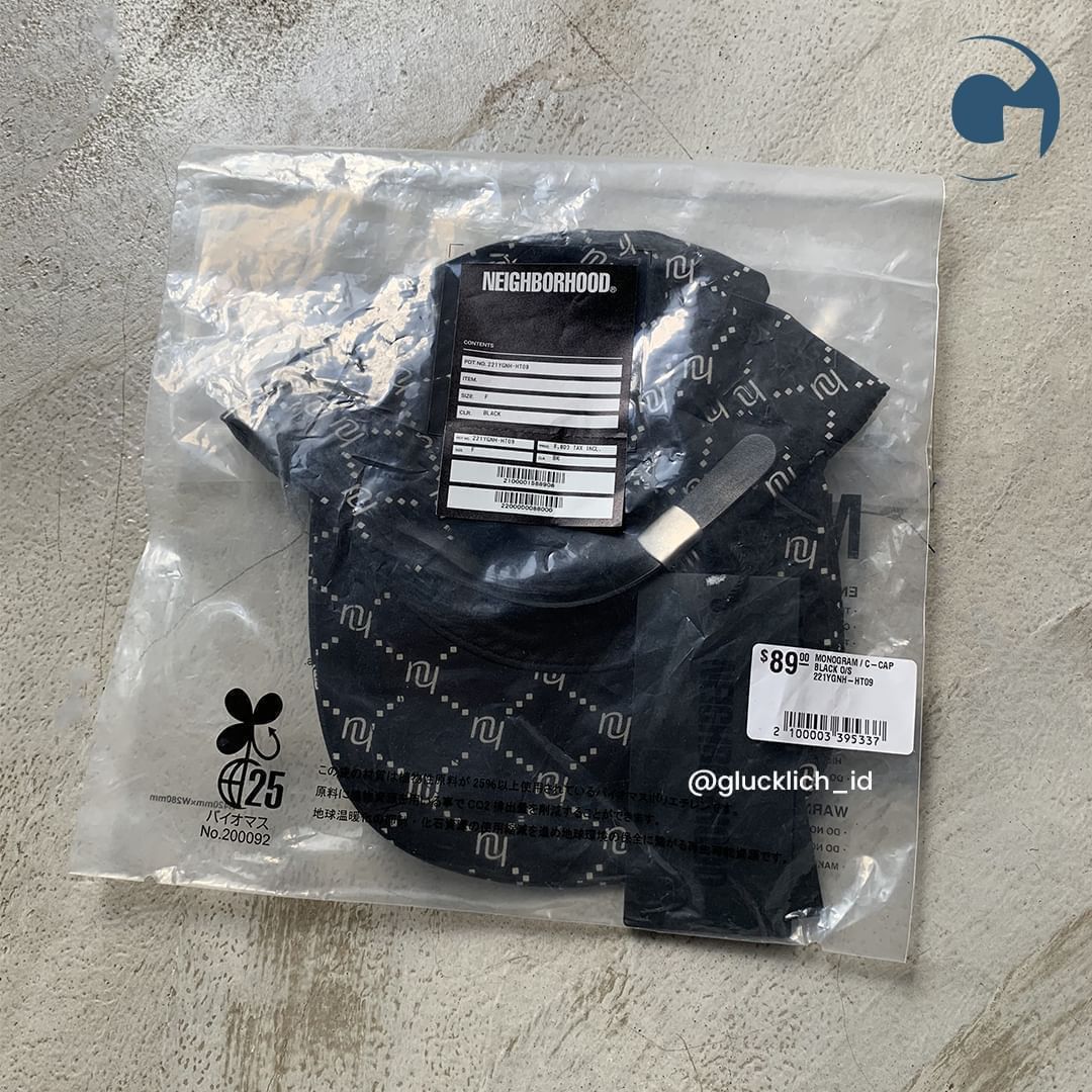Neighborhood Neighborhood, Monogram C-Cap in Black Size ONE SIZE - 4 Thumbnail