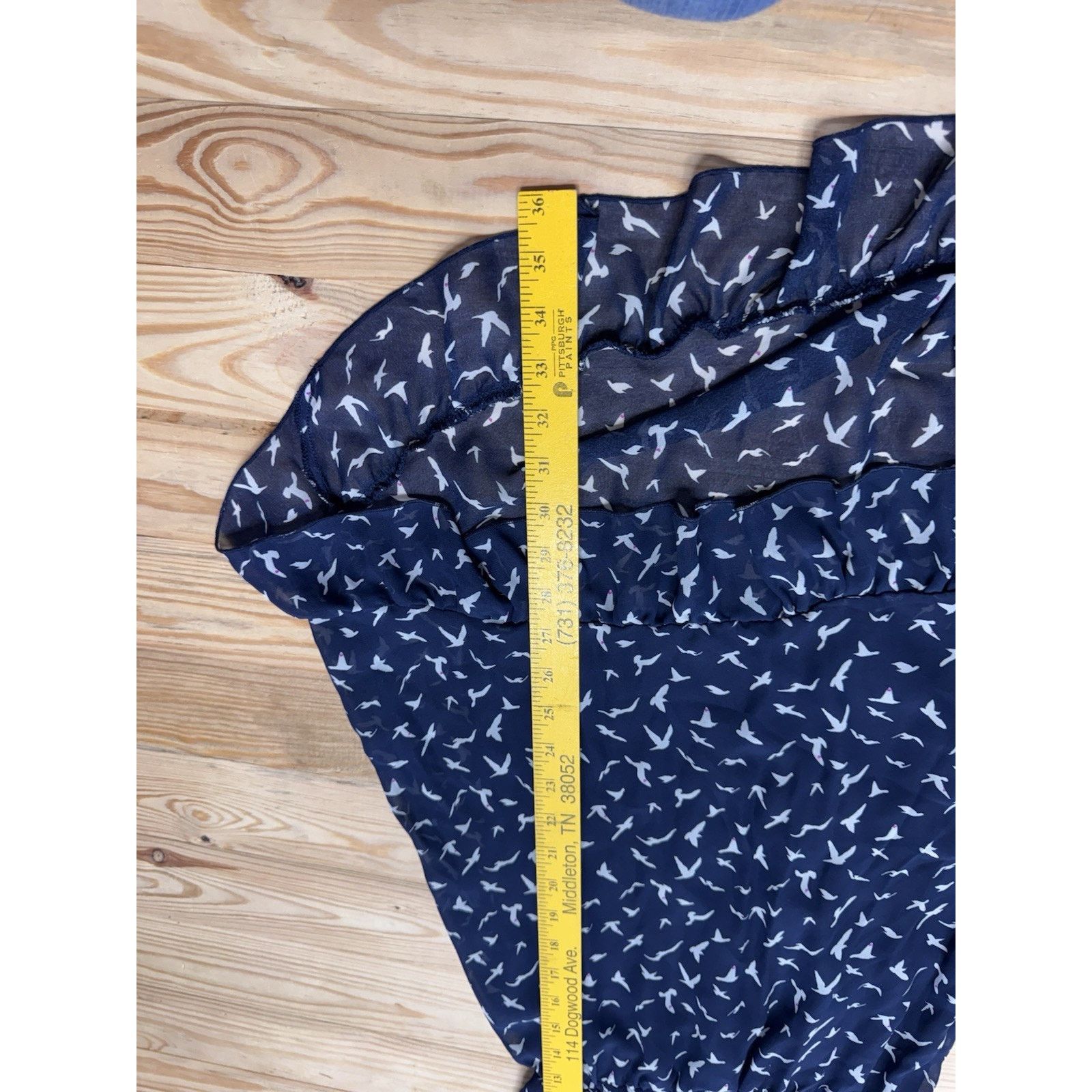 Other Fire Los Angeles Dress Women's Small Navy Blue Birds Size S / US 4 / IT 40 - 5 Thumbnail