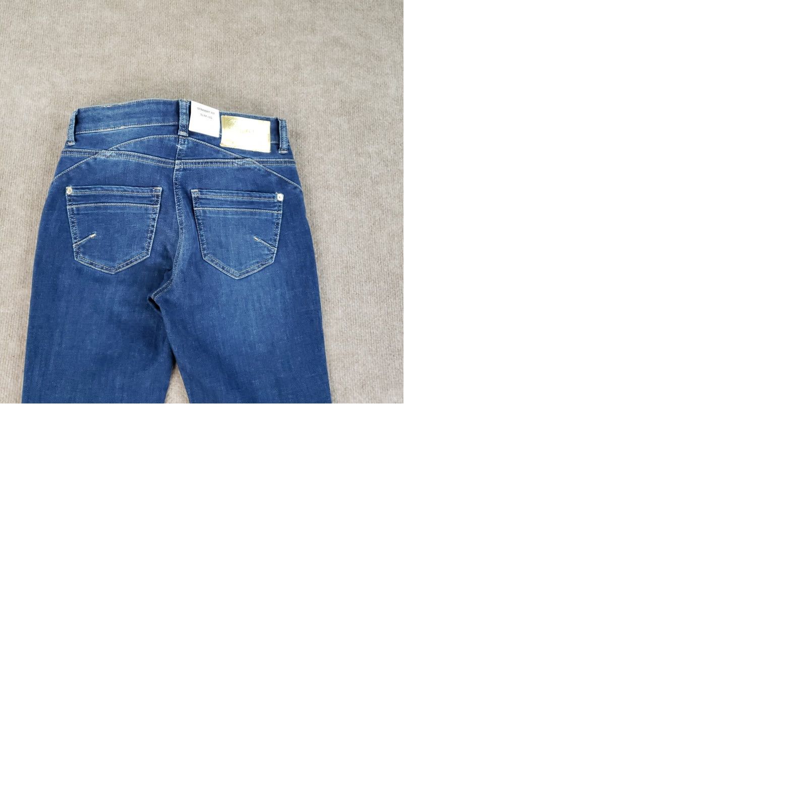 Vintage MAC Rich Jeans Slim Straight Denim 28x32 Blue Women Slim Stretch Jeans - MAC Rich - 28 Regular Blue Womens Jeans Straight Style 90s inspired? Size 28" / US 6 / IT 42 - 11 Thumbnail