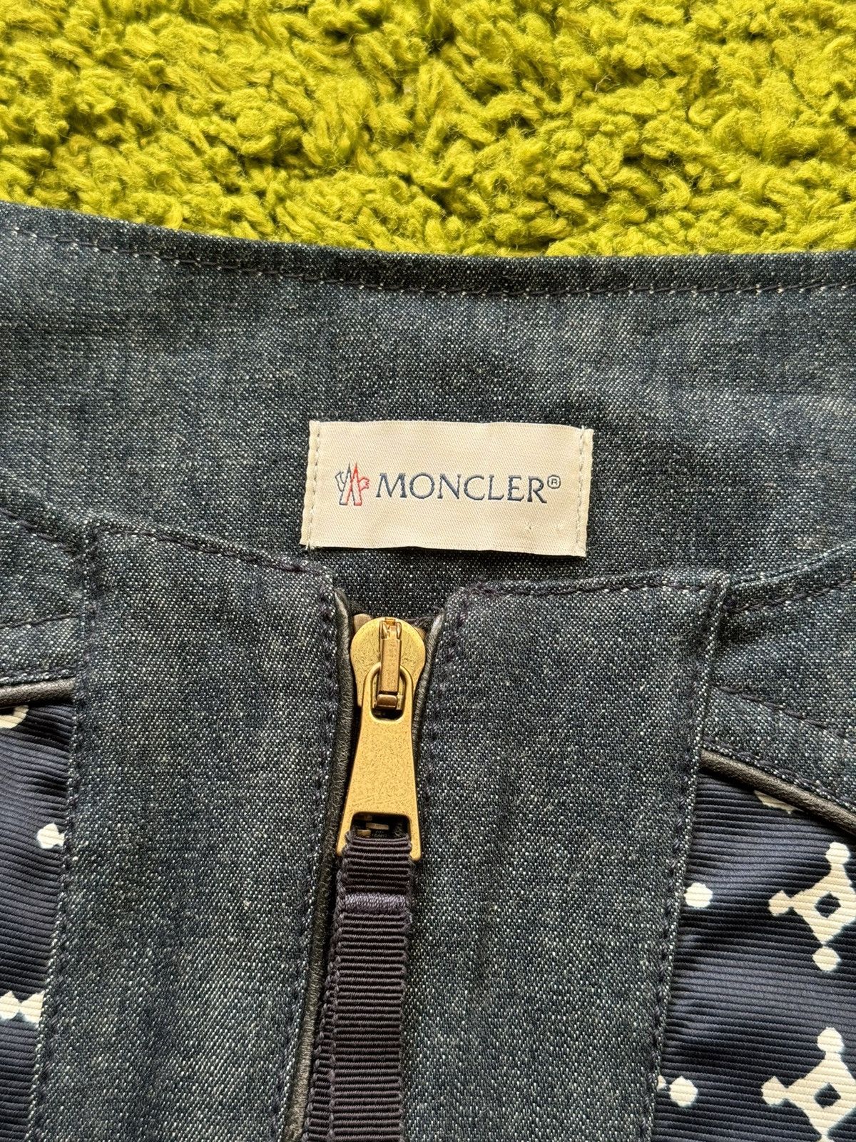 Designer × Moncler × Moncler Grenoble Moncler bandana pattern denim dress abito senza maniche Size M / US 6-8 / IT 42-44 - 13 Thumbnail