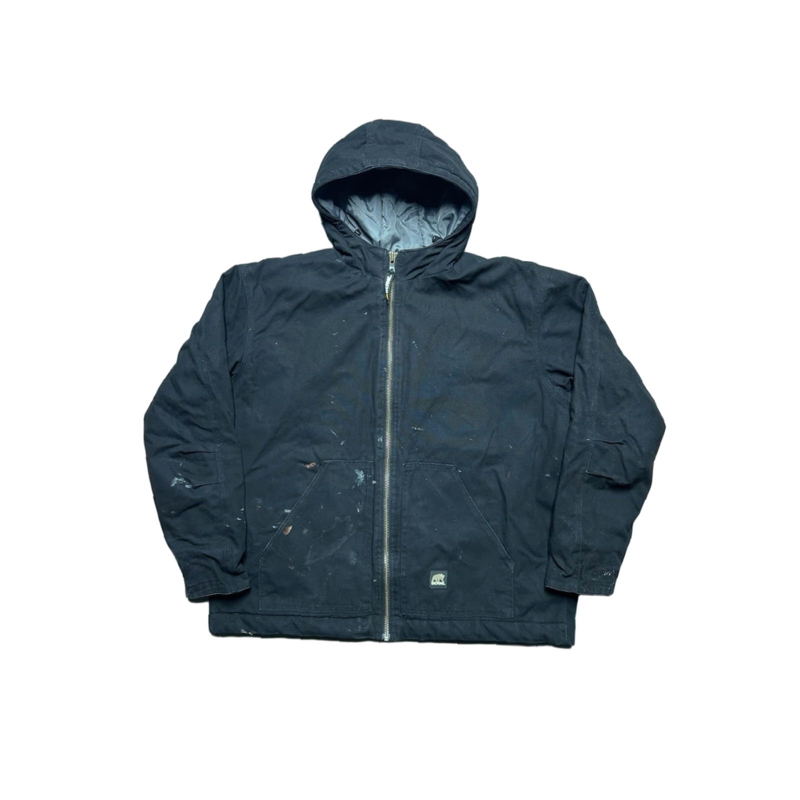 Carhartt VINTAGE Berne hooded work jacket black canvas carhartt style distressed XXL Size US XXL / EU 58 / 5 - 1 Thumbnail