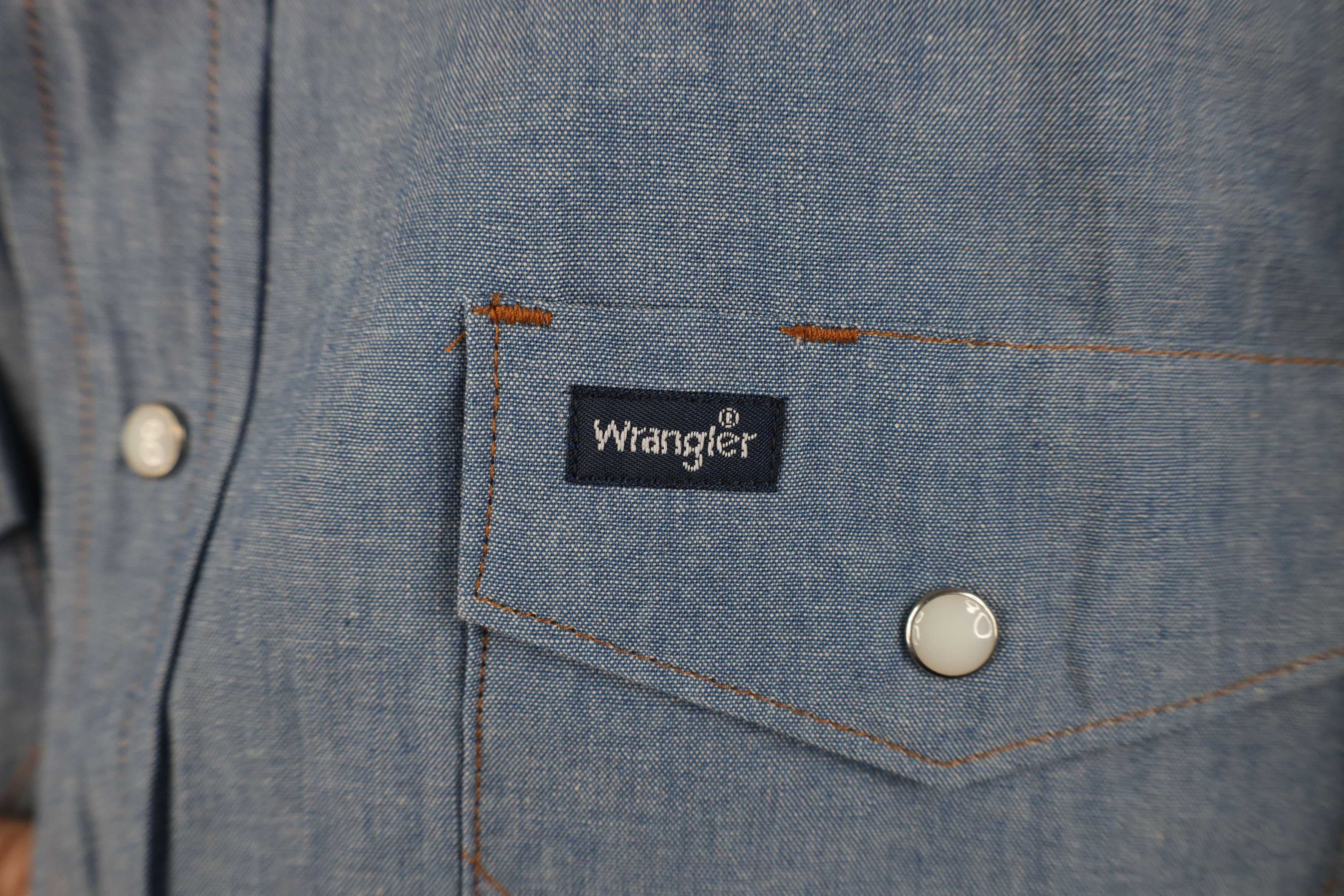 Wrangler Vintage 90s Wrangler Western Cowboy Rodeo Button Shirt Blue Size US M / EU 48-50 / 2 - 4 Thumbnail