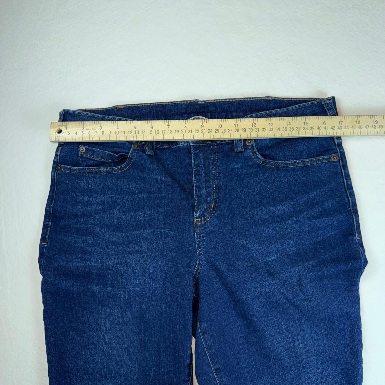 Duluth Trading Company Duluth Trading Co Womens Skinny Jeans Dark Wash 12 Long Size 34" / US 12 / IT 48 - 7 Thumbnail