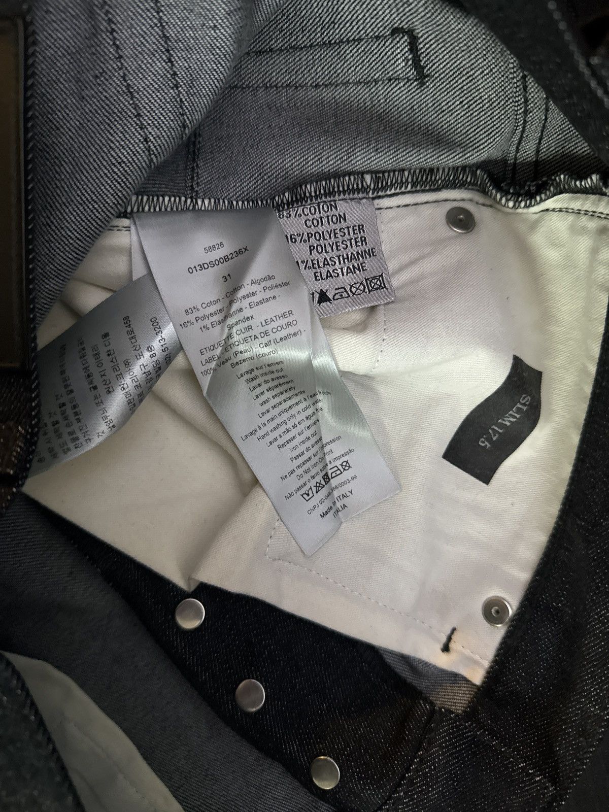 Dior Dior Oblique Cuff Denim Size US 31 - 7 Thumbnail