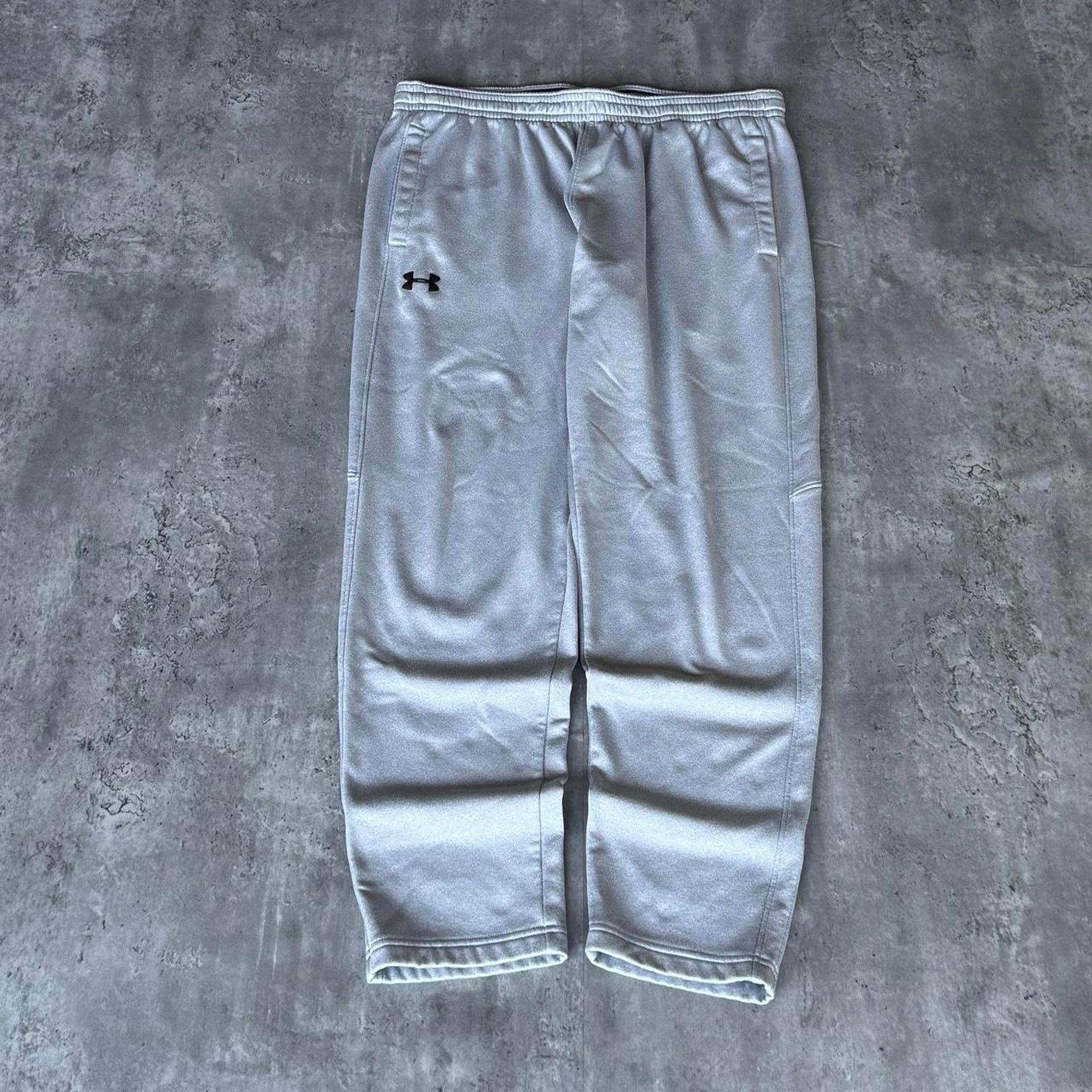 Under Armour × Vintage Vintage Y2K Under Armour Baggy Loose Grey Tech Sweatpants Size US 38 / EU 54 - 1 Thumbnail