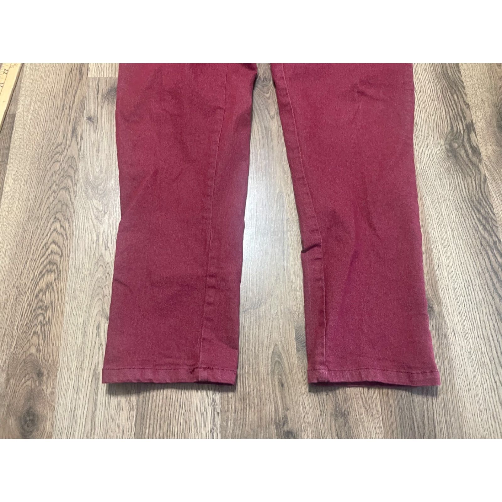 Blair Blair Jeans, Women's 16, Red, Pull On, Straight, 5-Pocket Design, Denim, Regular, Inseam 27 in, Zip, Machine Washable, Pockets, Vintage No Size 38" / US 16 / IT 52 - 3 Thumbnail
