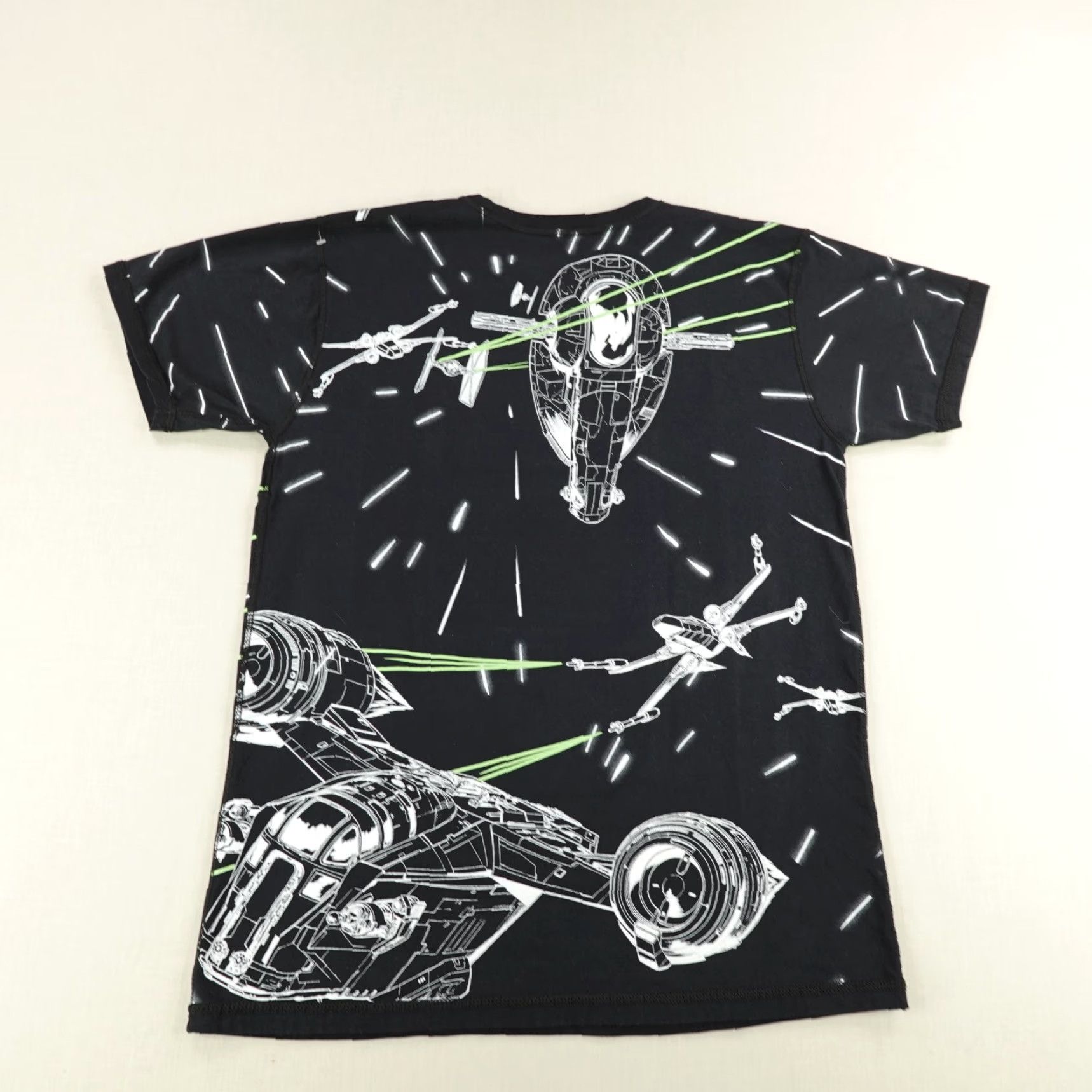 Star Wars VINTAGE Star Wars Shirt Mens Medium All Over Print AOP Reversible Mandalorian Grogu N-1 Size US M / EU 48-50 / 2 - 4 Thumbnail