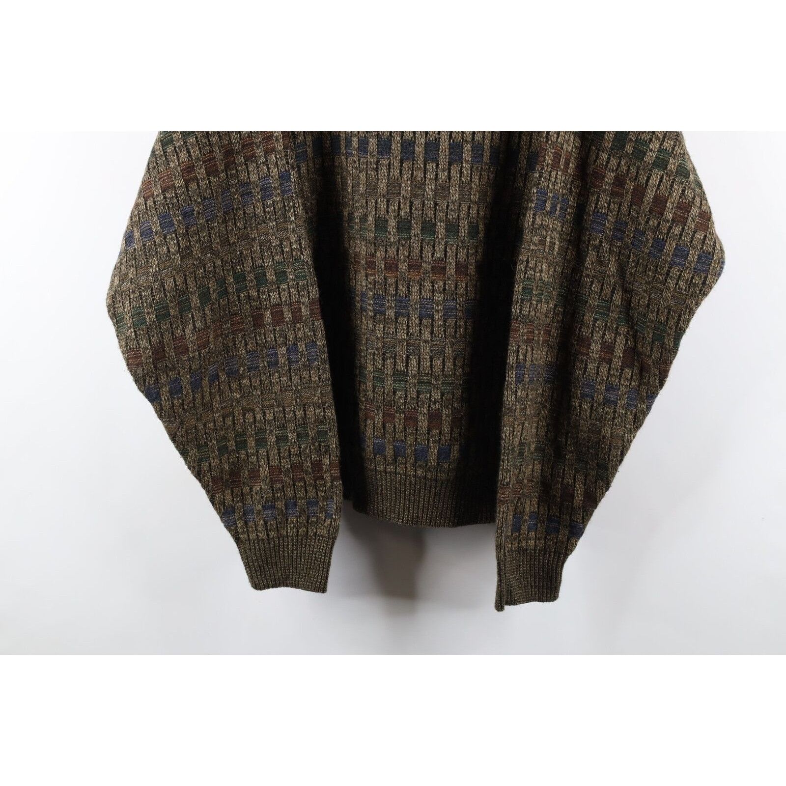 Vintage Vintage 90s Coogi Style Ed Bassmaster Rainbow Knit Sweater Size US L / EU 52-54 / 3 - 3 Thumbnail