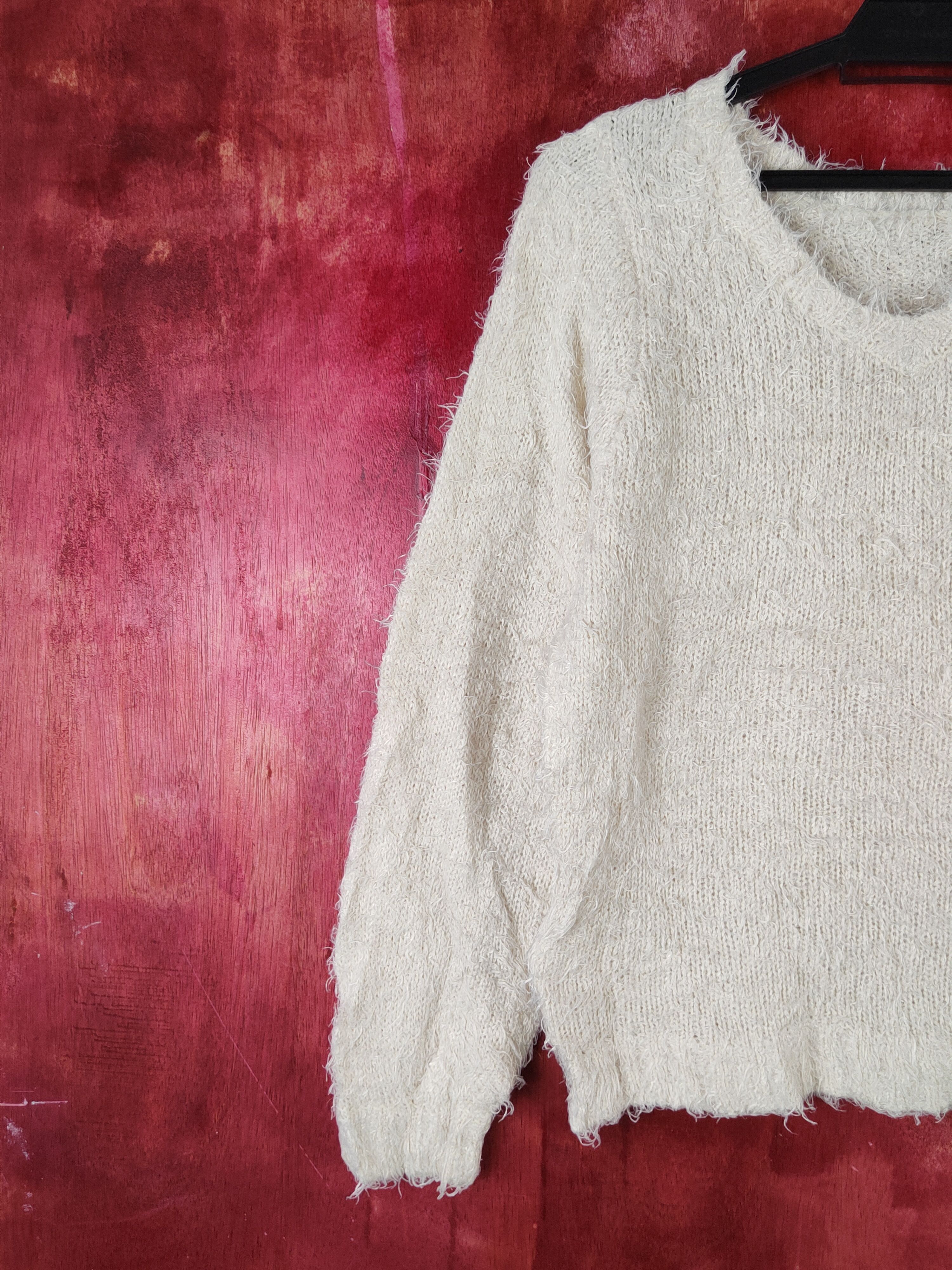 Japanese Brand × Vintage SUPER COOL 💥 Goodday Black White Fur Mohair Knitwear Size S / US 4 / IT 40 - 3 Thumbnail