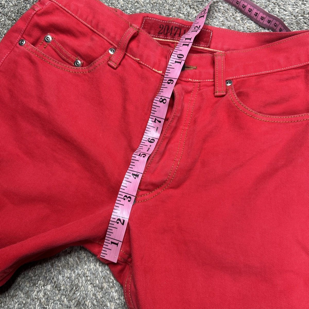 20471120 × Japanese Brand × Vintage 20471120 6 pocket denim shorts red jorts Size US 30 / EU 46 - 7 Thumbnail