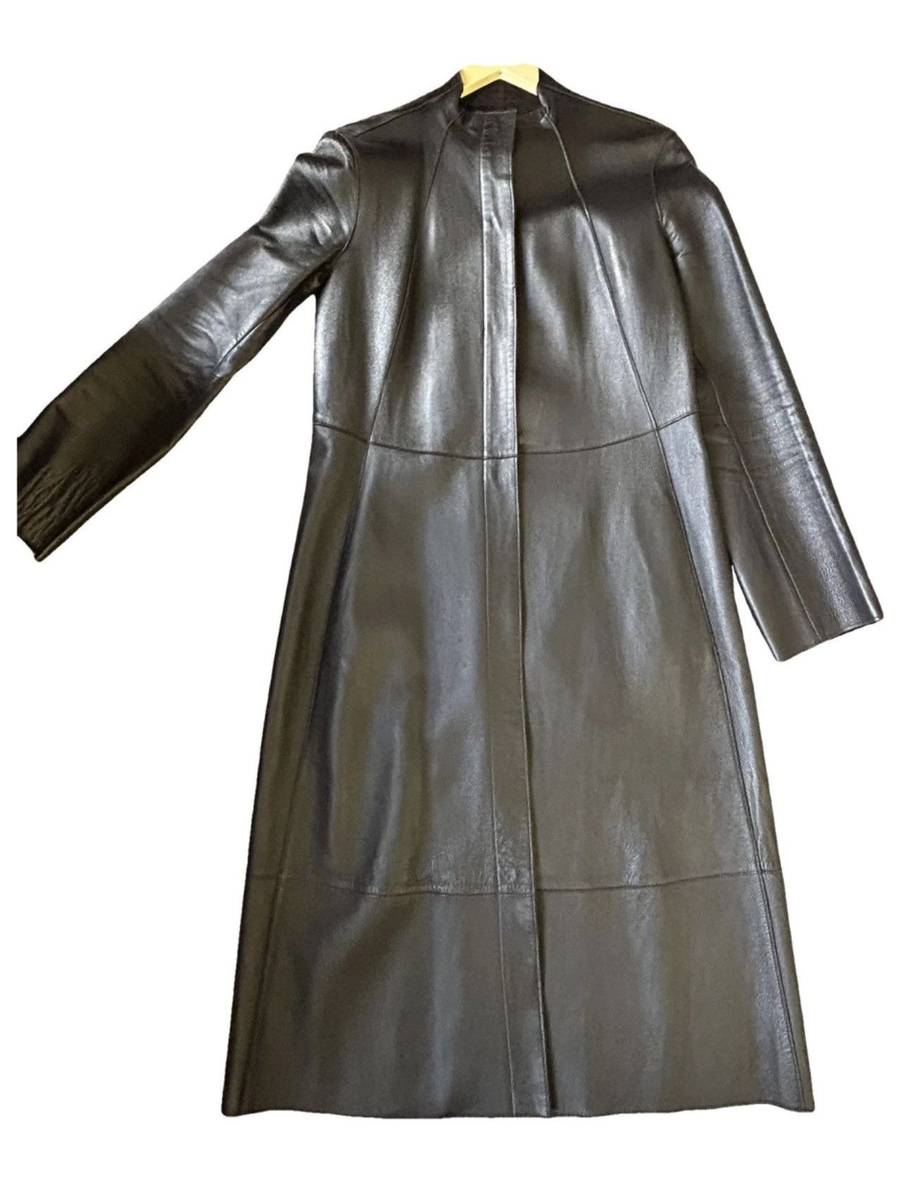 Donna Karan Donna Karan Vintage Leather Coat Size S / US 4 / IT 40 - 5 Thumbnail
