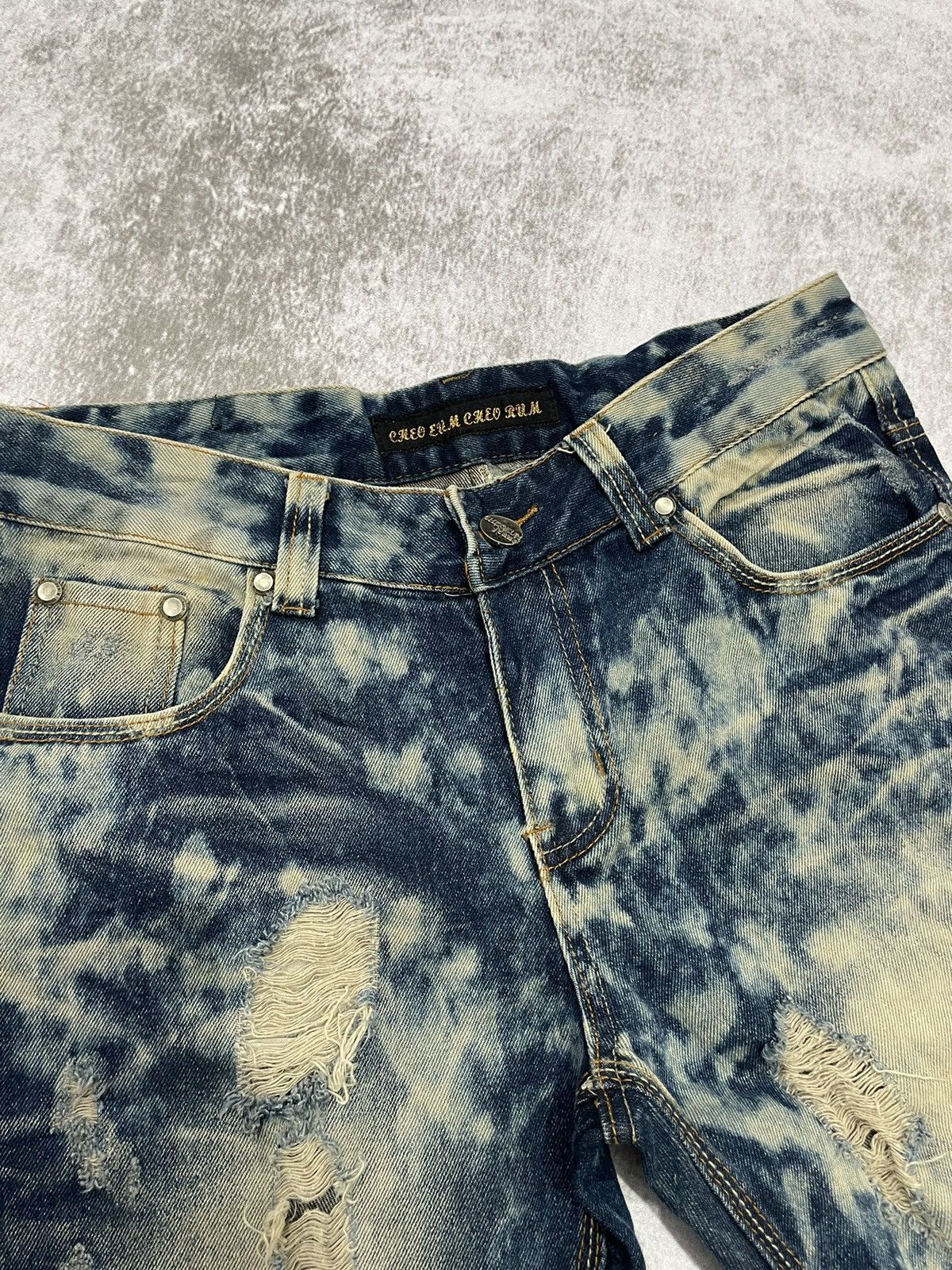 Hysteric Glamour × If Six Was Nine × Le Grande Bleu (L.G.B.) 2000s distress sea wash japan denim pants y2k style Size US 33 - 4 Thumbnail