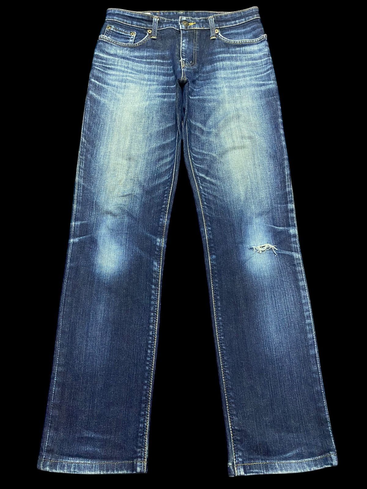 Junya Watanabe Vintage Edwin 503 Japan Blue Wash Distressed Skinny Jeans Size US 30 / EU 46 - 1 Thumbnail