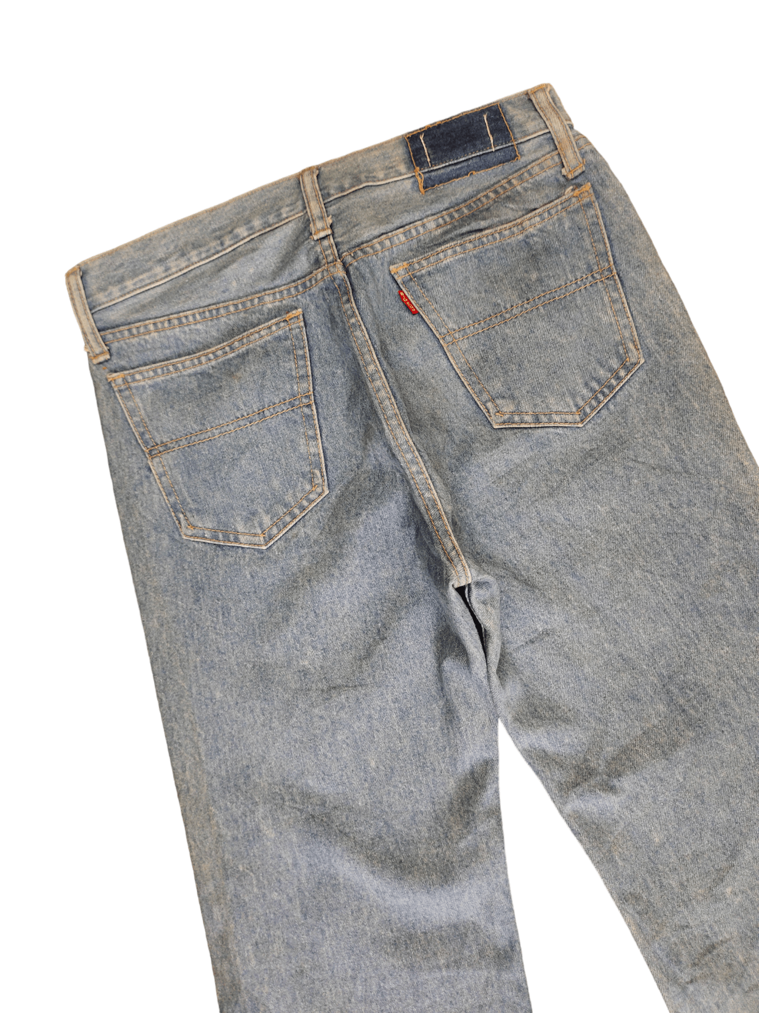 Le Grande Bleu (L.G.B.) Flare Jeans Big John Big-Washing Denim Bootcut 1990s Size US 30 / EU 46 - 13 Thumbnail