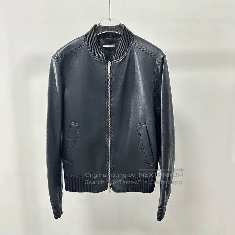 Dior Dior Navy blue, sheepskin, baseball collar, leather jacket Size US M / EU 48-50 / 2 - 1 Thumbnail