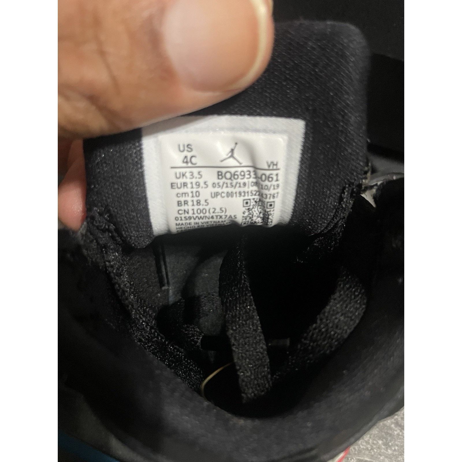 Jordan Brand Size 4c-Air Jordan 1 Mid SE TD Black Gym Red White Newspaper Size US 5 / EU 37 - 6 Thumbnail