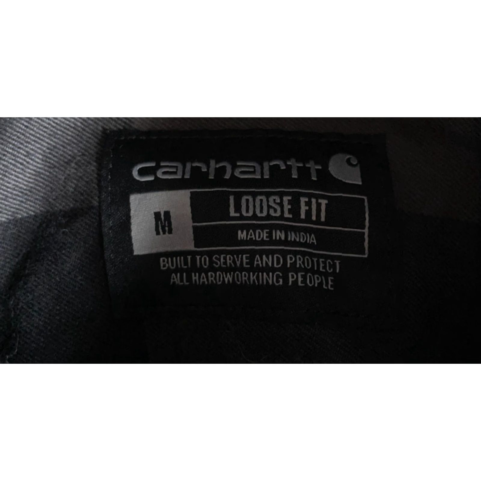 Carhartt VINTAGE? No, but Carhartt Loose Fit Flannel Shirt Men’s Medium Gray Black Check Pattern 107013 Size US M / EU 48-50 / 2 - 3 Thumbnail