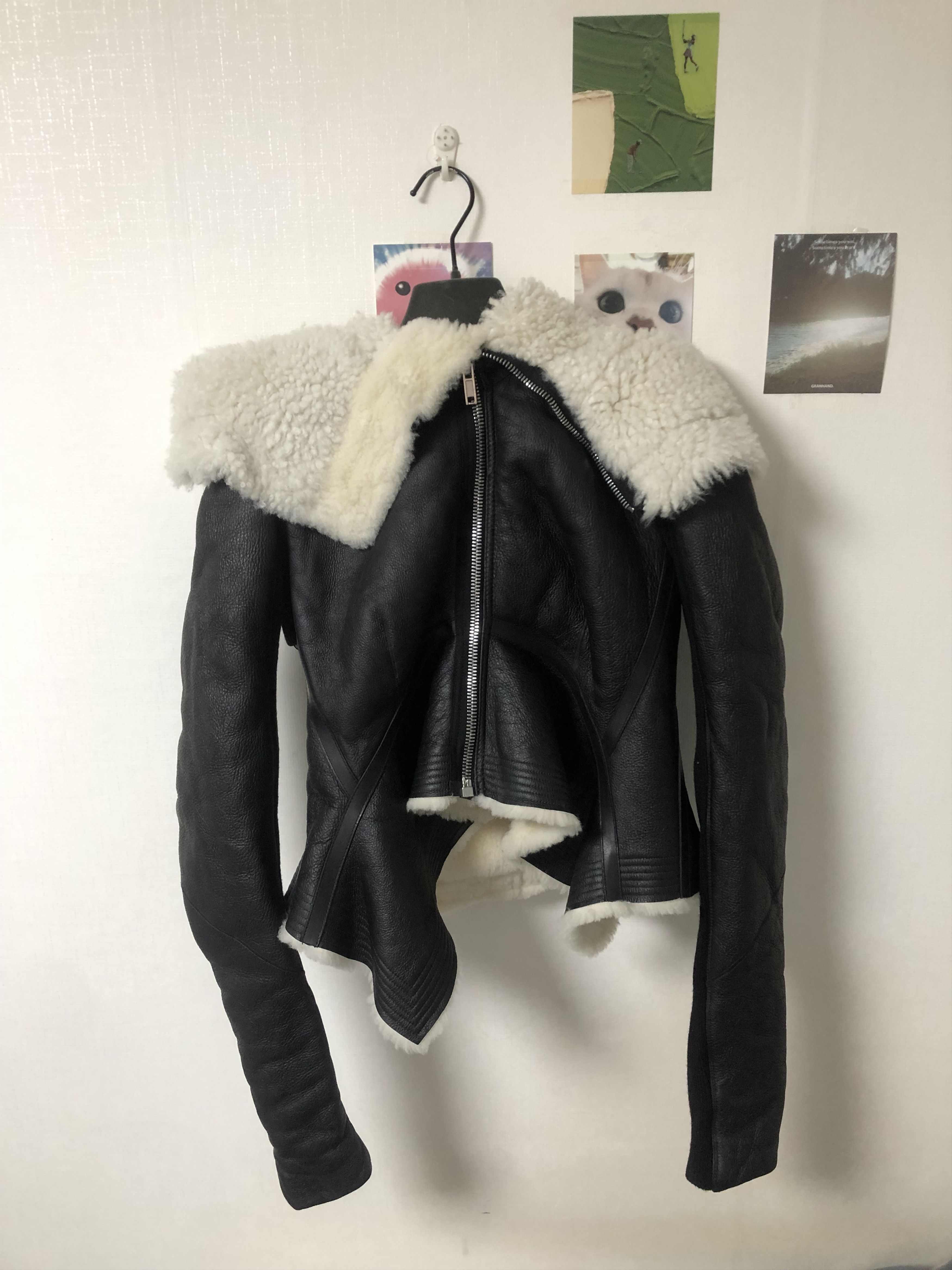 Rick Owens Rick Owens 16FW MASTODON Hooded Shearling Leather Jacket Size M / US 6-8 / IT 42-44 - 2 Thumbnail