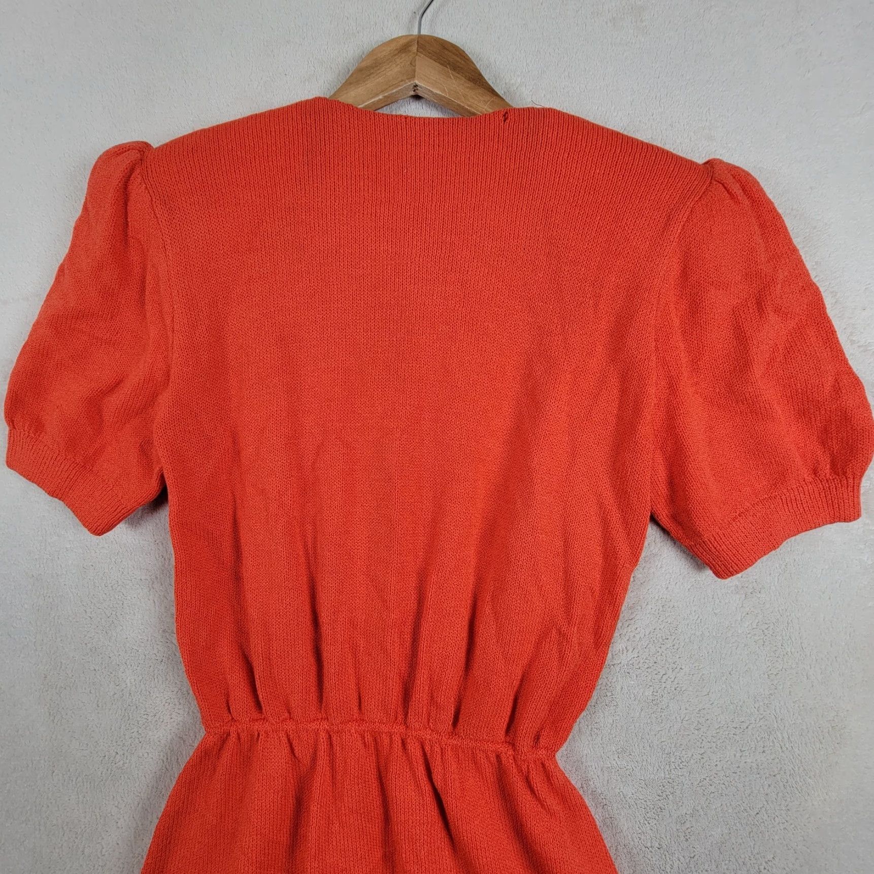 St. John St. John Dress Orange Long Knit Short Sleeve Button Closure Women 6 Dress Size M / US 6-8 / IT 42-44 - 5 Thumbnail
