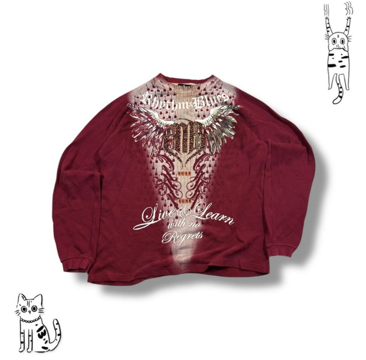 Pelle Pelle Pelle pelle waffle knit graphic long sleeve top Size US XXL / EU 58 / 5 - 1 Thumbnail
