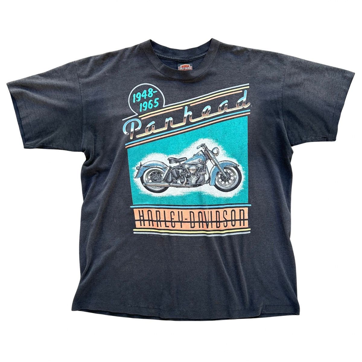 Harley Davidson Vintage 90s Harley Davidson Faded Panhead Shirt Size XL Size US XL / EU 56 / 4 - 1 Thumbnail