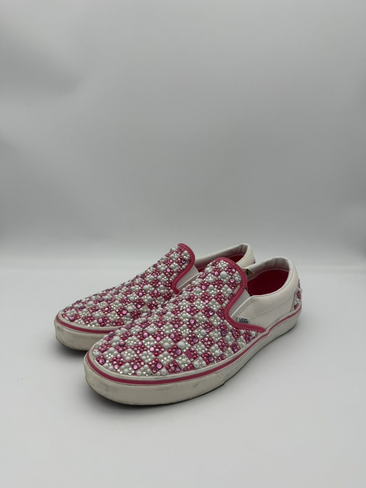 Vans Friends and Family Vans x Mattias Gollin Pink Vans Slip Ons Size US 13 / EU 46 - 1 Thumbnail