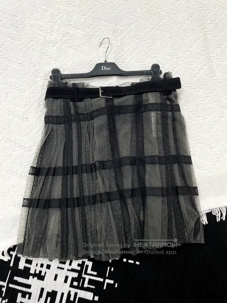 Dior Dior Polidot mesh stitching lace skirt short skirt Size 25" / US 0 / IT 36 - 1 Thumbnail
