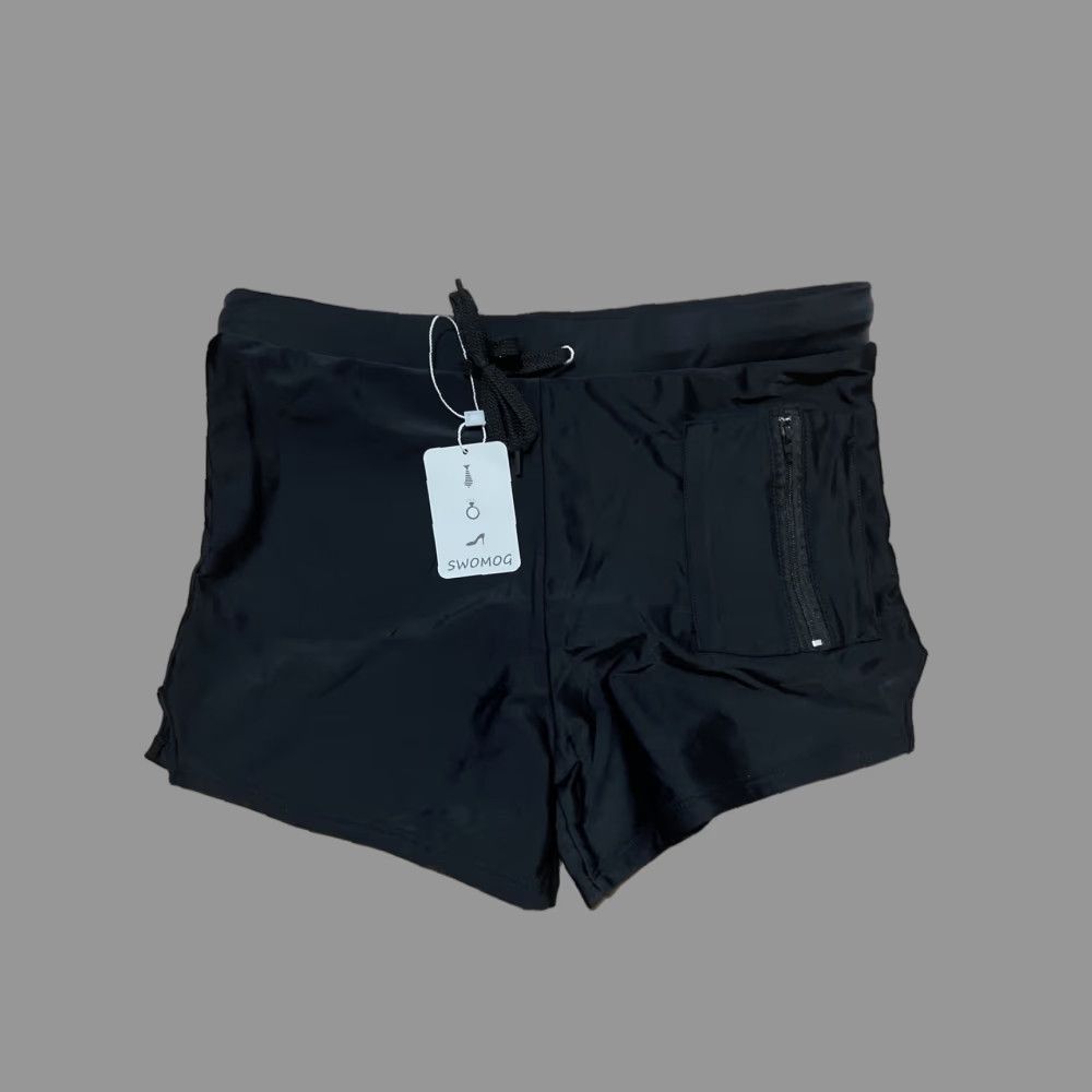 Vintage Swomog Black Athletic Gym Yoga Exercise Shorty Shorts Womens Size M Size 32" / US 10 / IT 46 - 1 Thumbnail