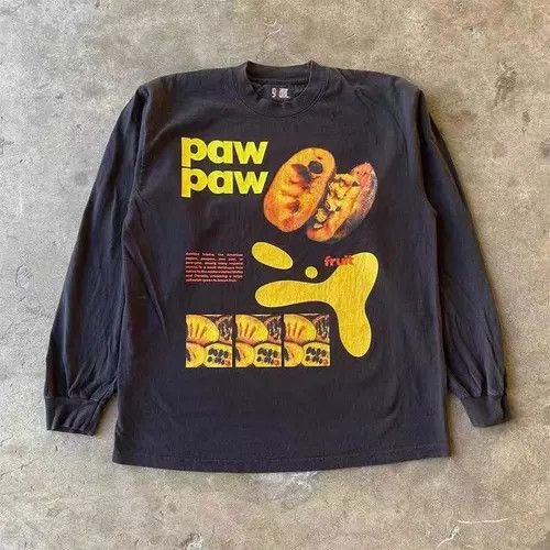 Japanese Brand × Vintage Black casual retro fruit print long sleeve tee Size US L / EU 52-54 / 3 - 3 Thumbnail