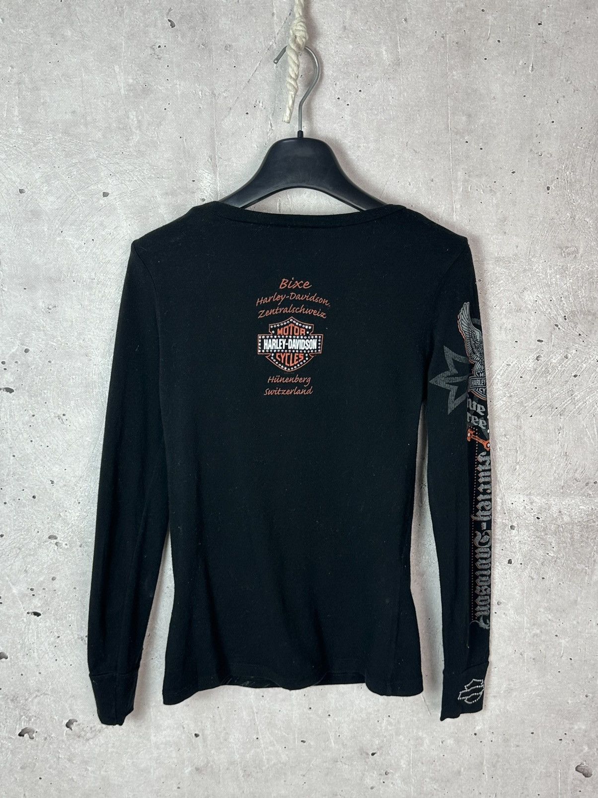 Harley Davidson Vintage Harley-Davidson Rare Printed Black Long Sleeve Size S / US 4 / IT 40 - 5 Thumbnail