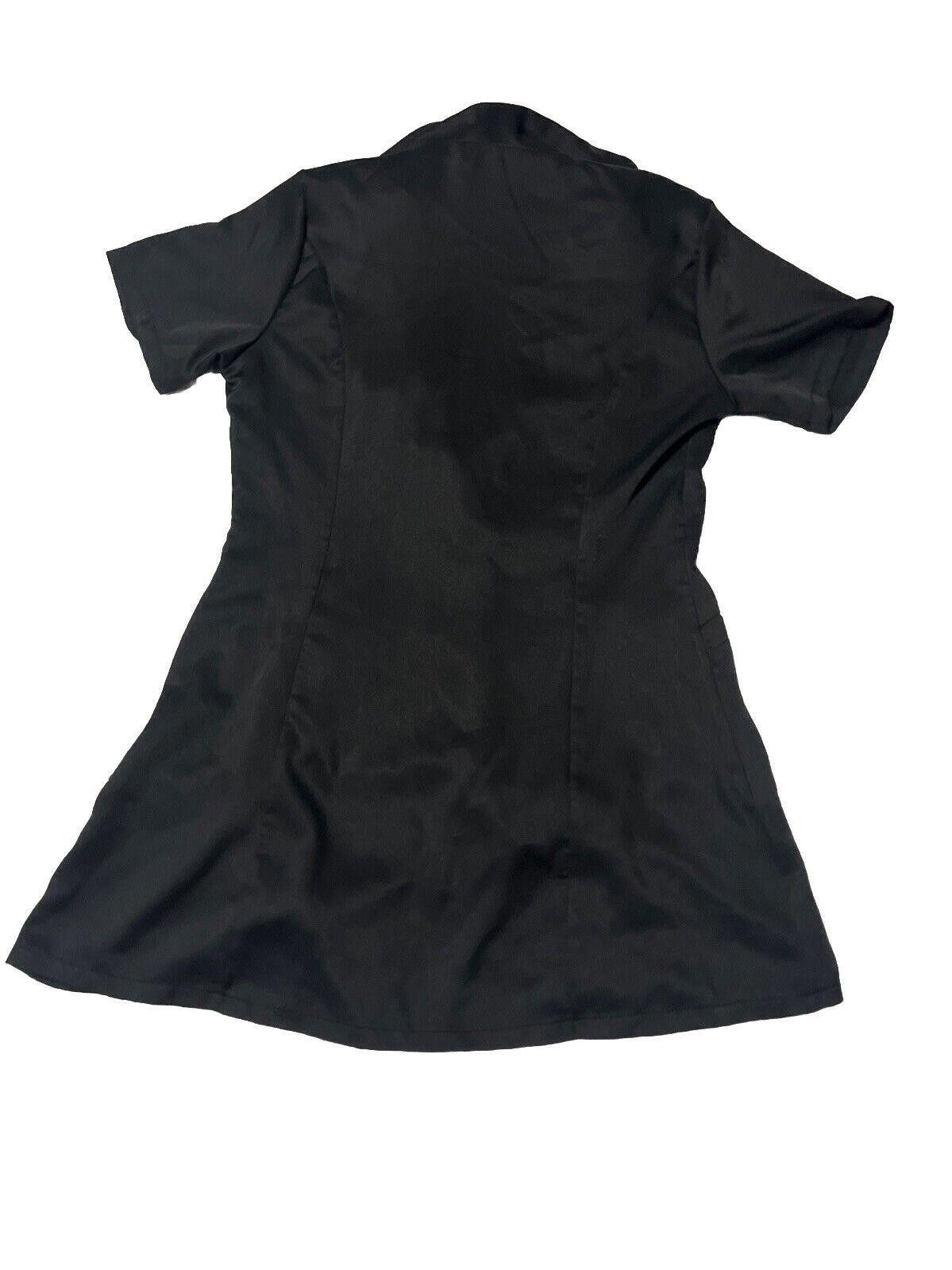Designer Short Sleeve Blazer Dress Collared Black Mini Dress Punk Size M / US 6-8 / IT 42-44 - 9 Thumbnail