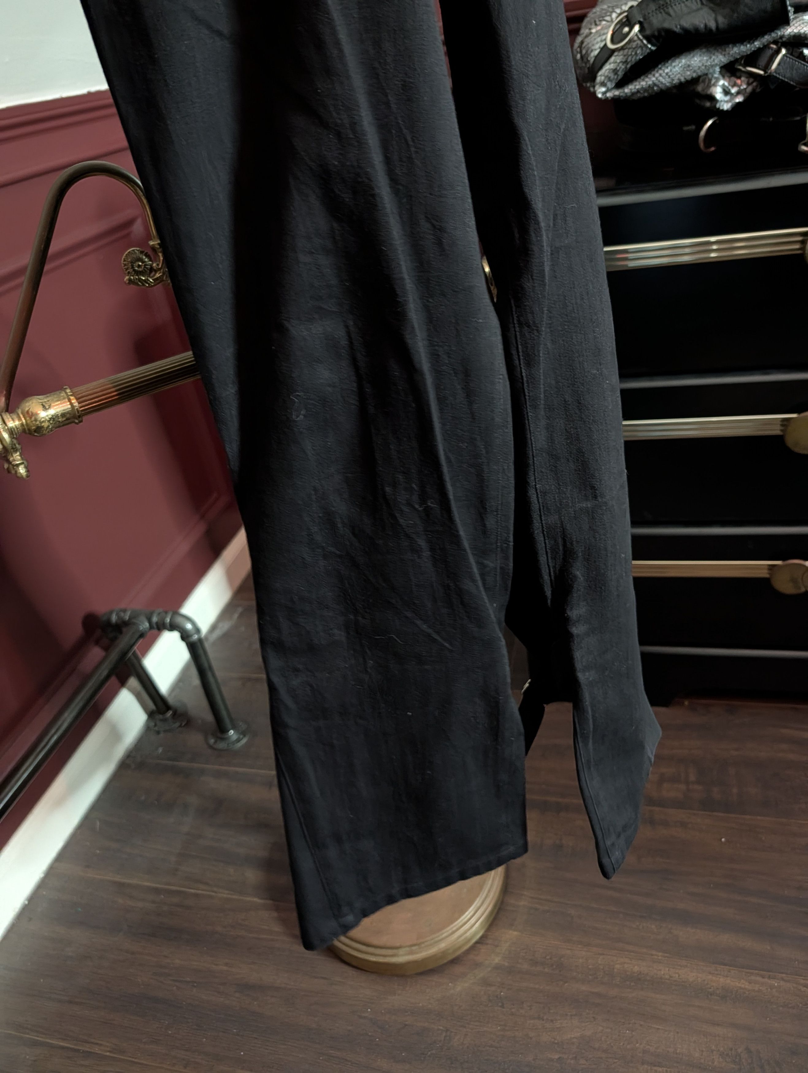 Yohji Yamamoto Vintage Noir+ Black Flared Bondage Jeans Japan Sz2 Size US 30 / EU 46 - 3 Thumbnail