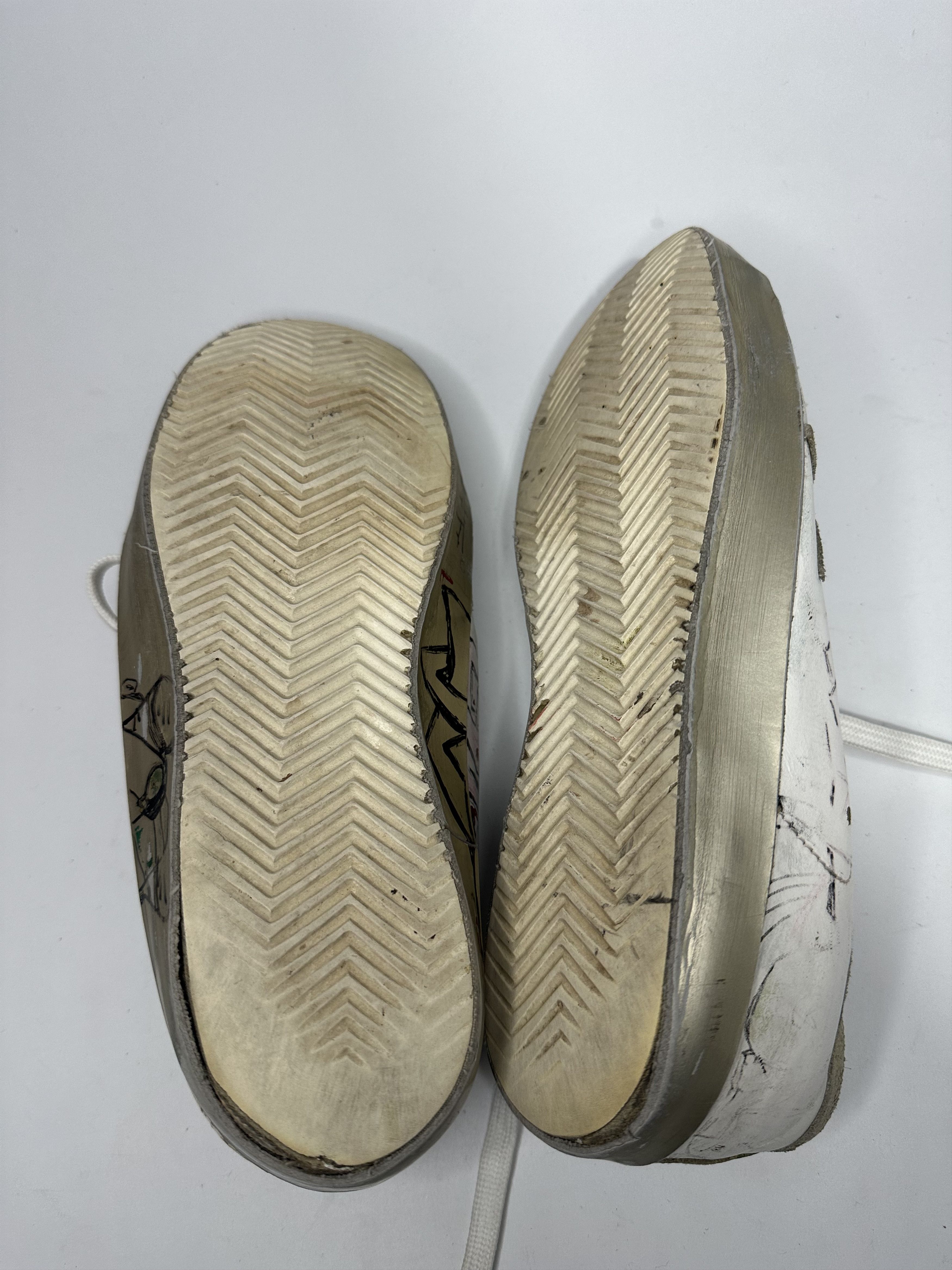 Golden Goose Golden Goose Graffiti Superstar Distressed Leather Sneakers. Size US 7 / EU 40 - 9 Thumbnail