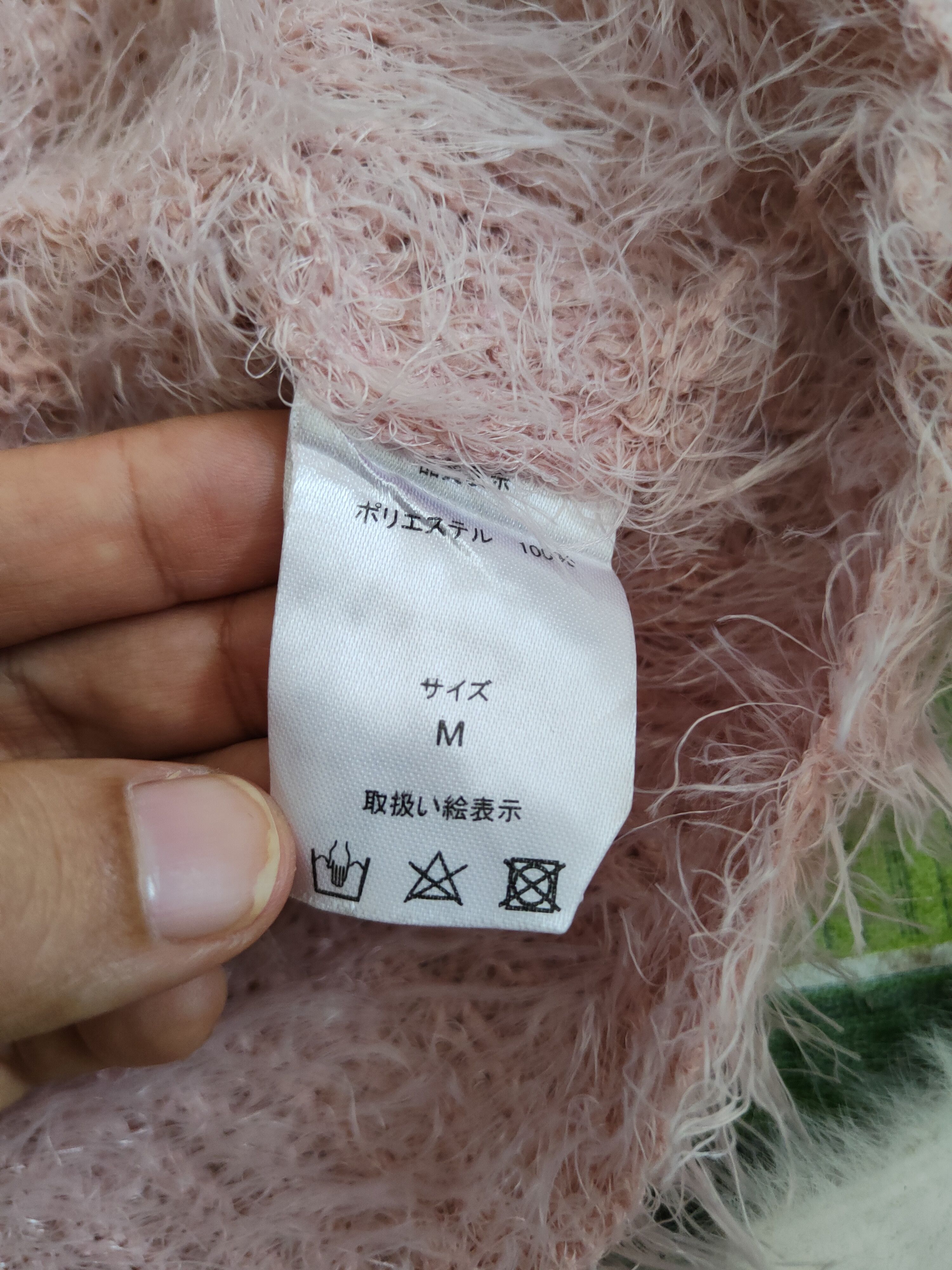 Aran Isles Knitwear Japanese Brand Pink Shag Shaggy Fur Mohair Knitwear #S2031 Size M / US 6-8 / IT 42-44 - 11 Thumbnail