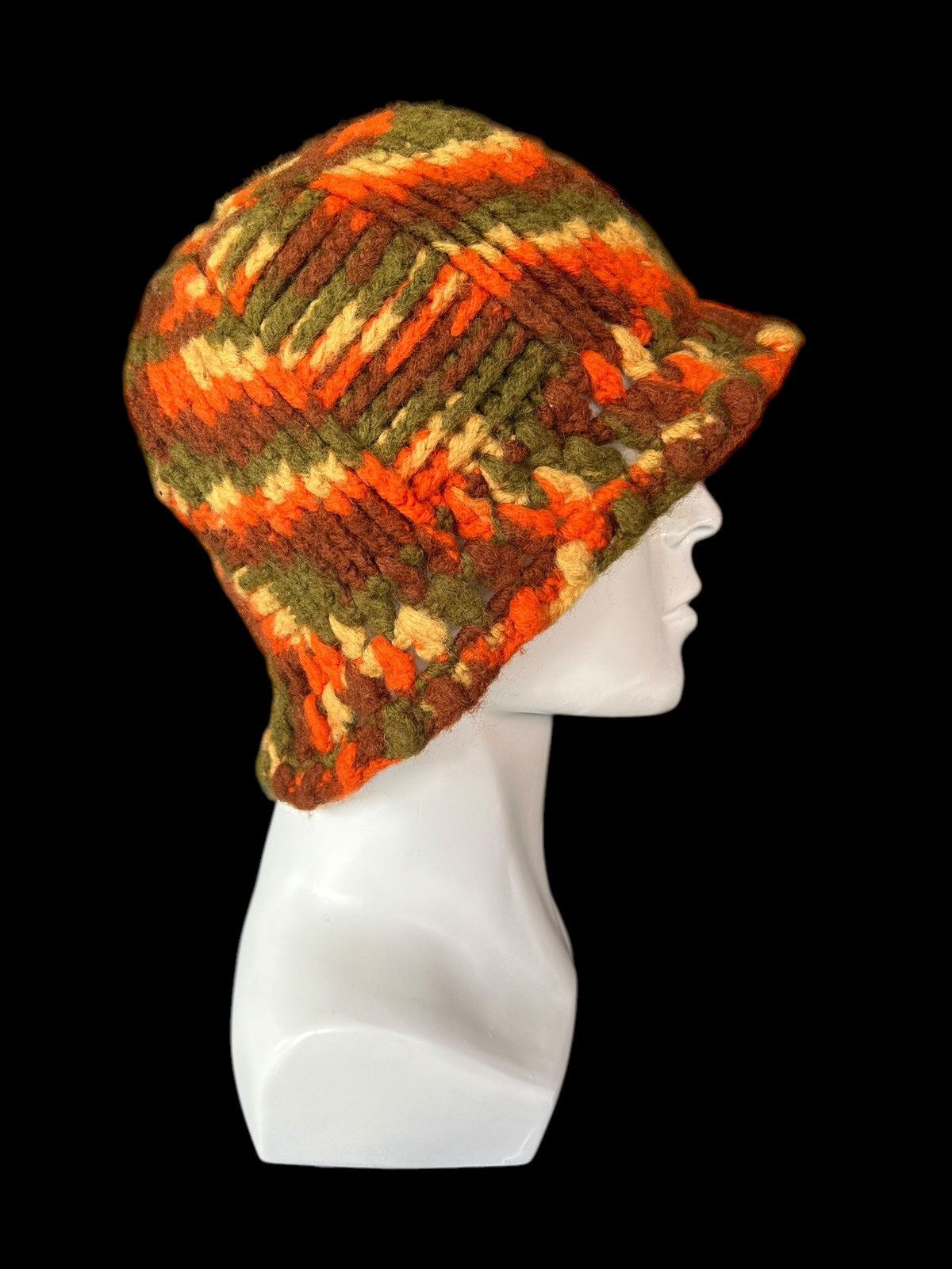 Japanese Brand × Kapital × Vintage Crochet Knitted Handmade Rare Bucket Hats ☠️☠️ Size ONE SIZE - 3 Thumbnail