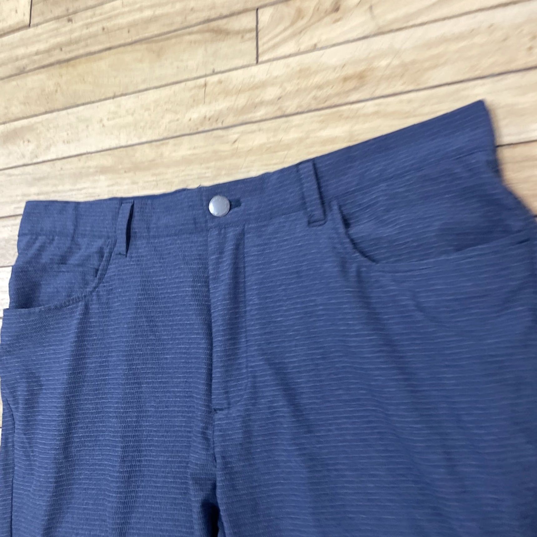 Vintage VINTAGE Hickey Freeman Performance Stretch Pants Men 36x31 Blue Geometric Golf Trousers Size US 36 / EU 52 - 3 Thumbnail