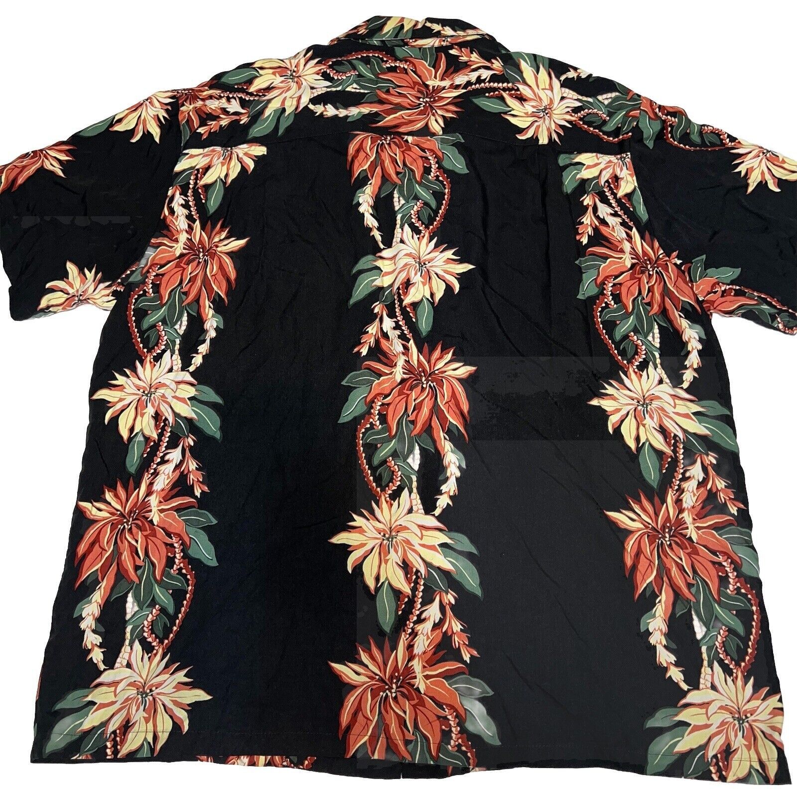 Paradise Found Paradise Found XL Hawaiian Shirt Magnum PI Black Floral Size US XL / EU 56 / 4 - 8 Thumbnail