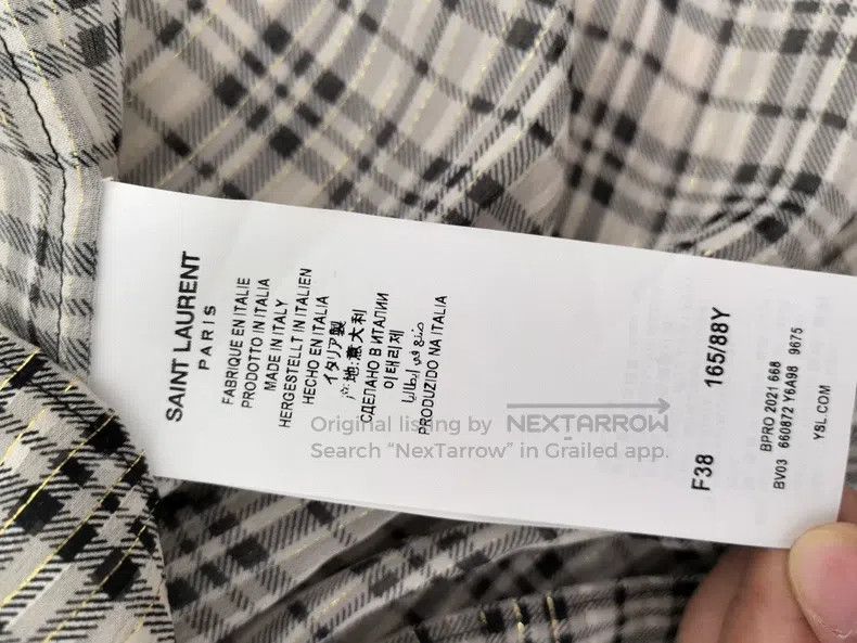 Saint Laurent Paris Saint Laurent Paris Striped Flounce Shirt Size XS / US 0-2 / IT 36-38 - 5 Thumbnail