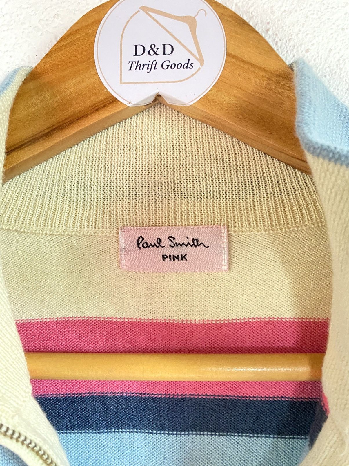 Paul Smith Paul Smith Pink Multi-Color Zip Up Cardigan Size M / US 6-8 / IT 42-44 - 5 Thumbnail